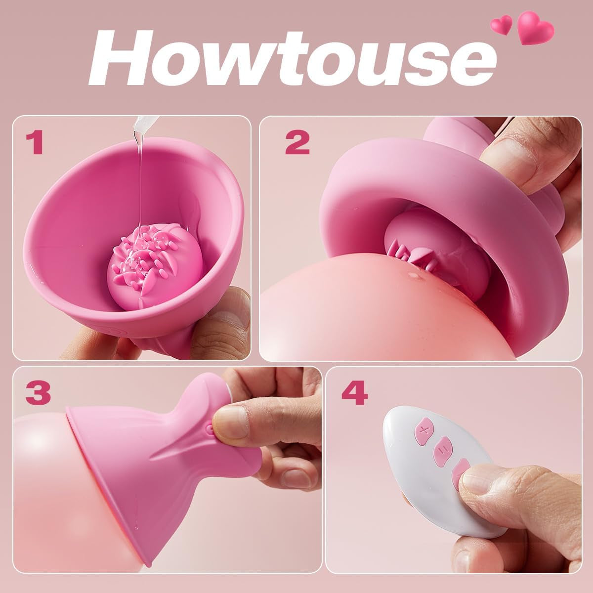 SensoryBloom Nipple Kneading Vibrators – 7 Rotating & Vibrating Modes