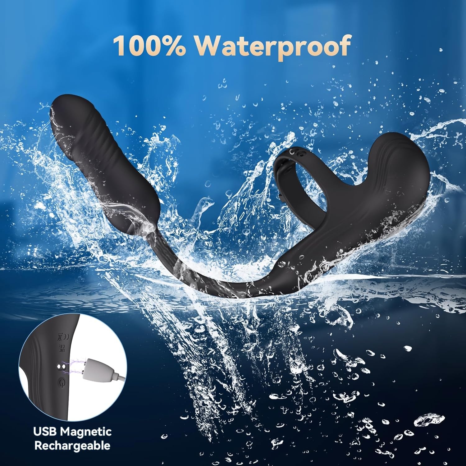 QuietCommand Thrusting Prostate Massager Cock Ring