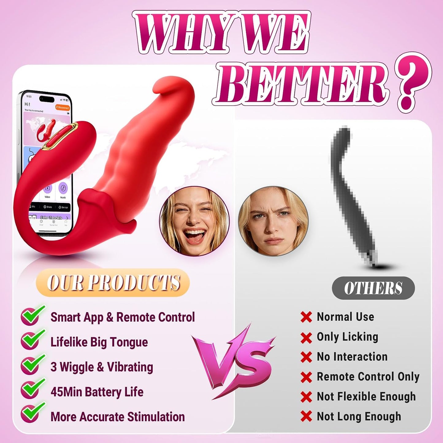 VelvetTongue App-Control Licking Tongue Vibrator – Wiggle & Vibrate