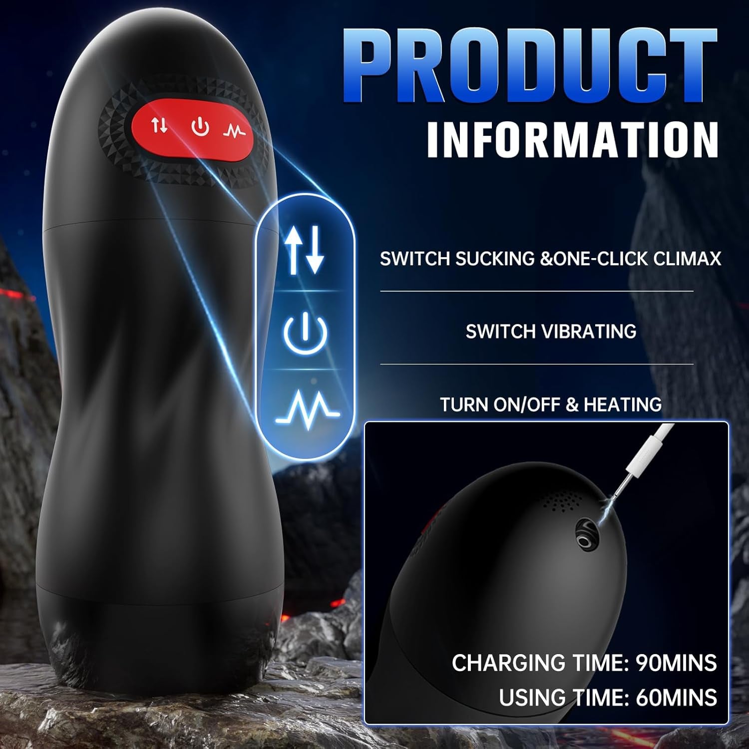 SmartStroke AI App-Control Heating Suction Male Stroker