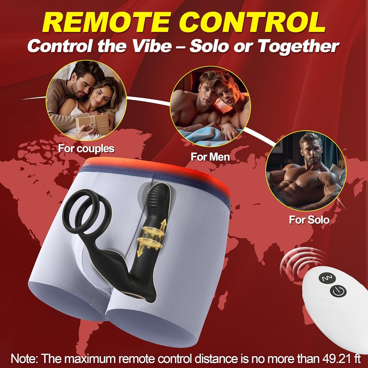 SixthSense Thrusting Prostate Massager Cock Ring 10 Modes