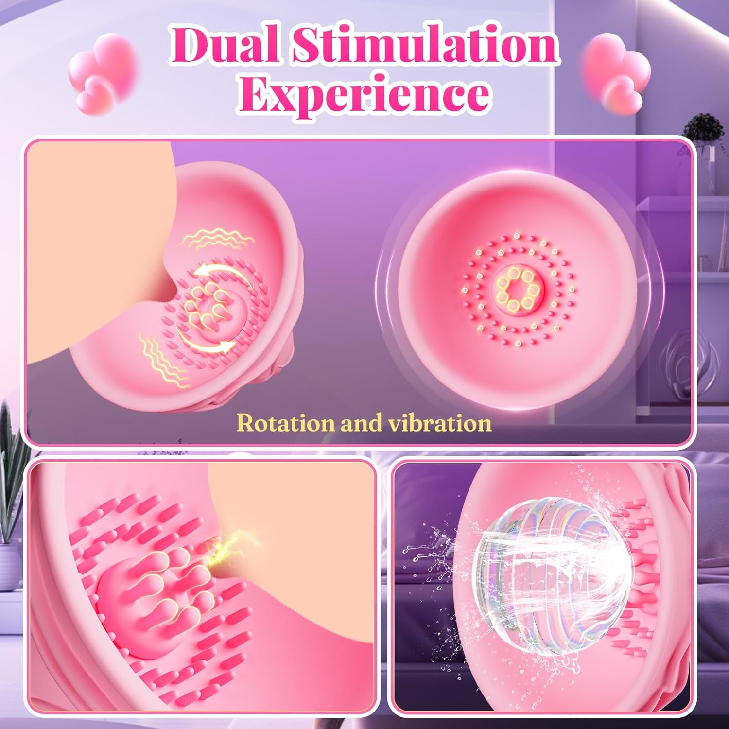 BloomContact 6-in-1 Rose Nipple Sucker Vibrator – 10 Modes