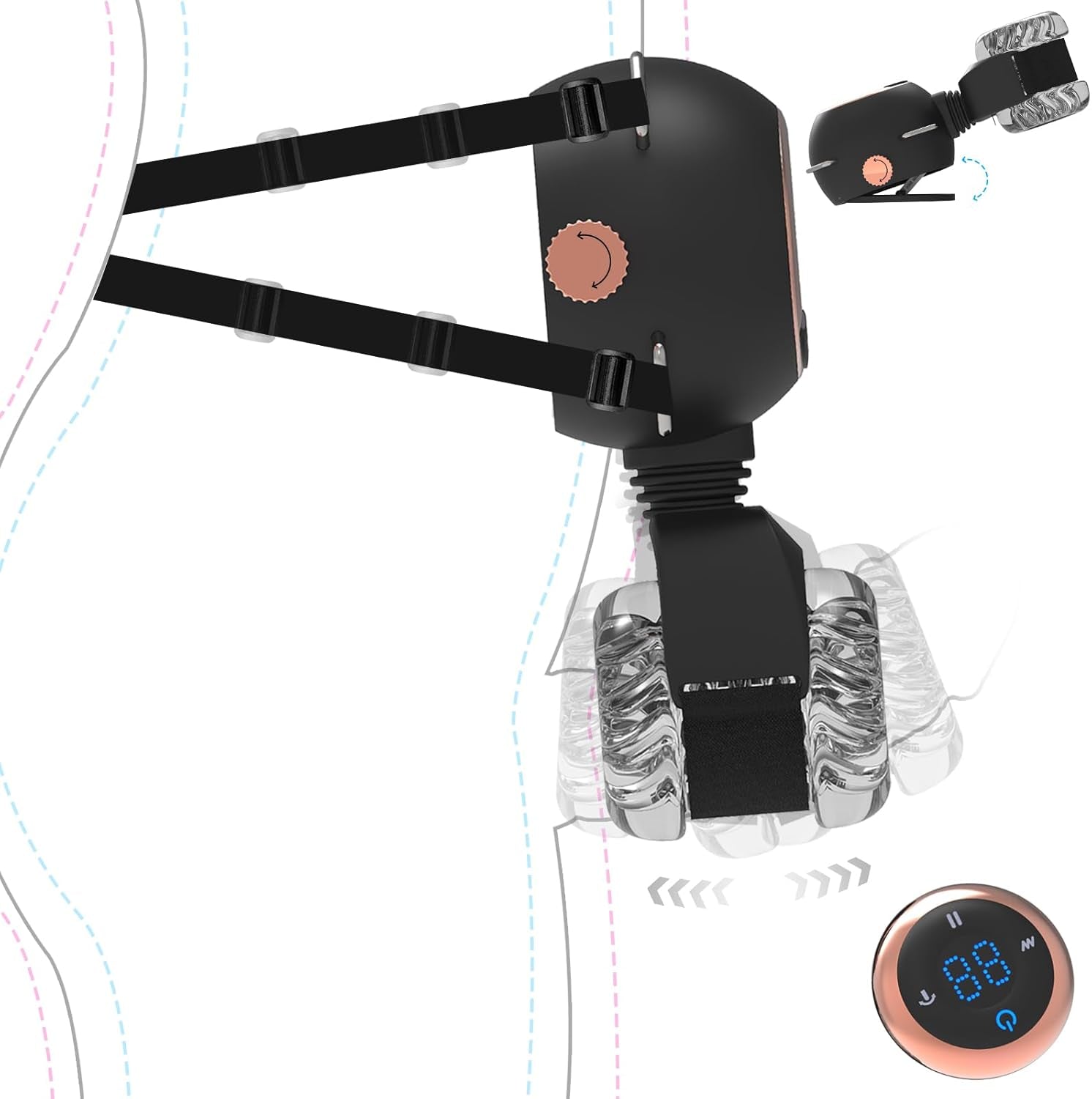 RogueDrive Wearable Male Masturbator Trainer with Remote