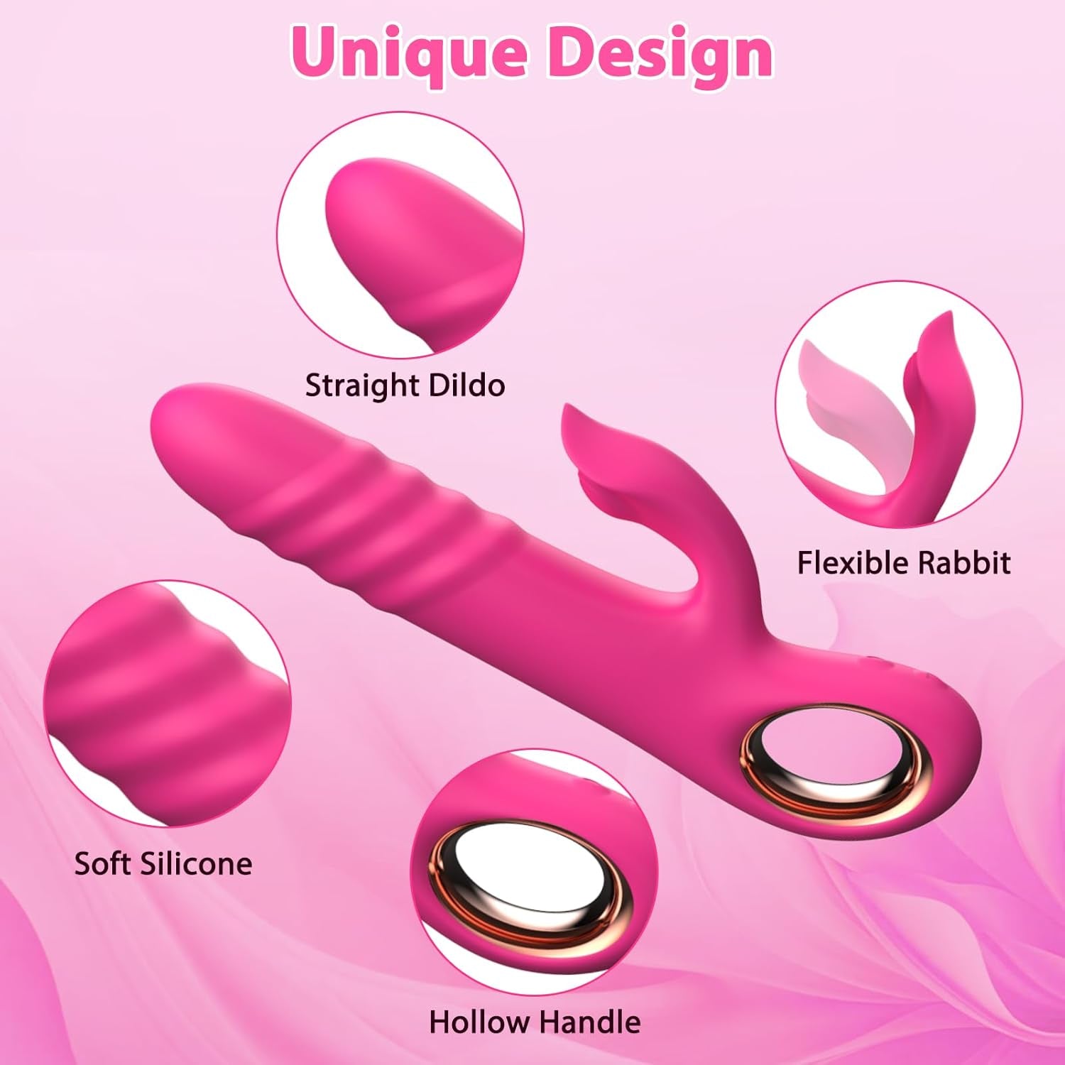 BlushPulse Pink Thrusting Rabbit Vibrator