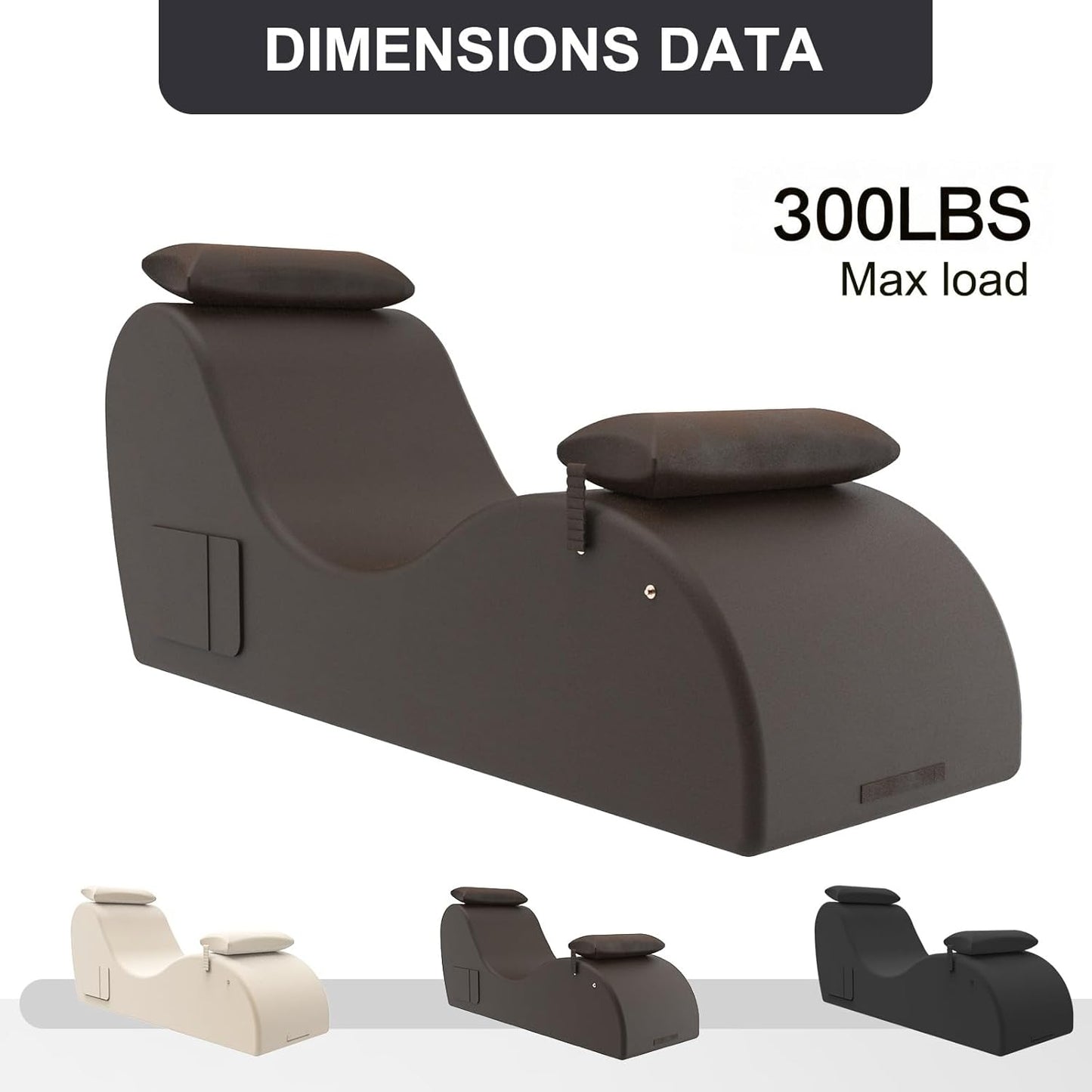 BronzeArc Brown Sex Chaise Lounge Chair