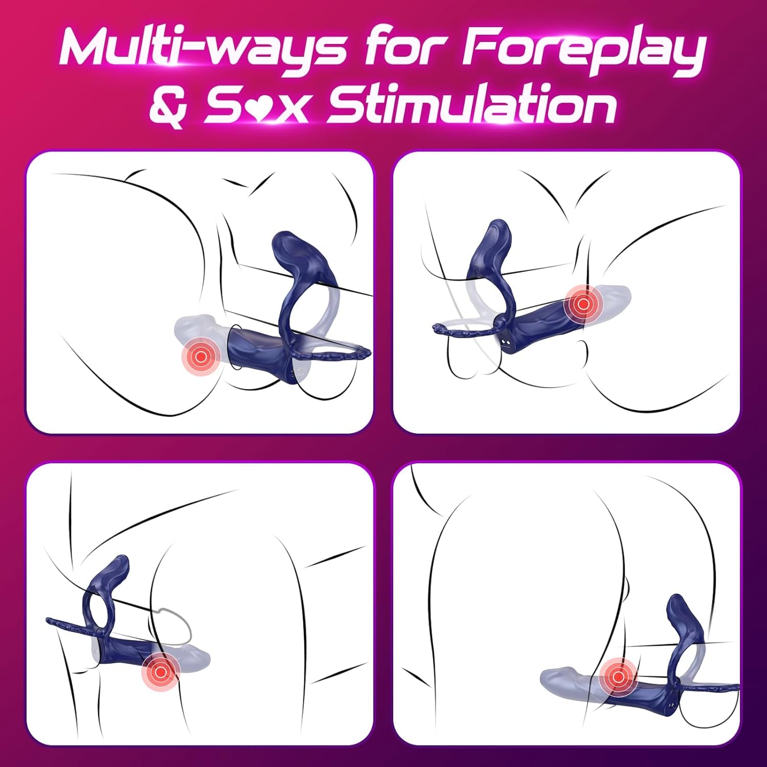 TrioRide Anal Cock Sleeve Vibrator for Couples
