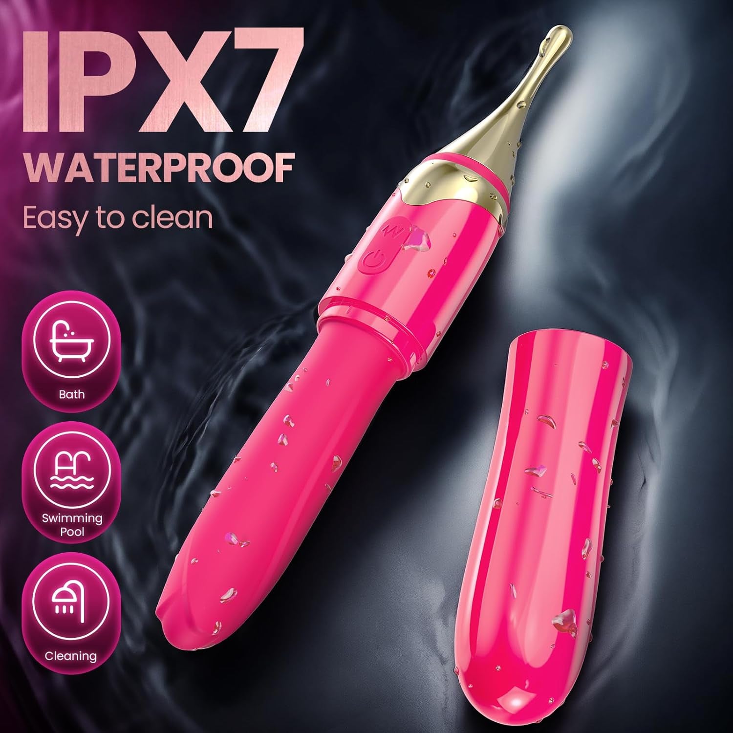 RoseFlex 5-in-1 Precision Pleasure Vibrator