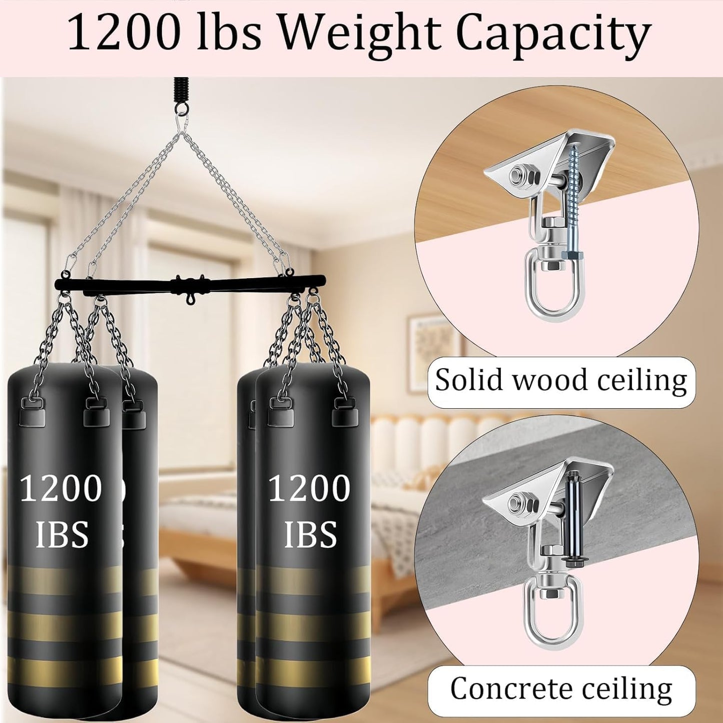 SpinLux 360° Rotating Sex Swing Padded Leather Kit