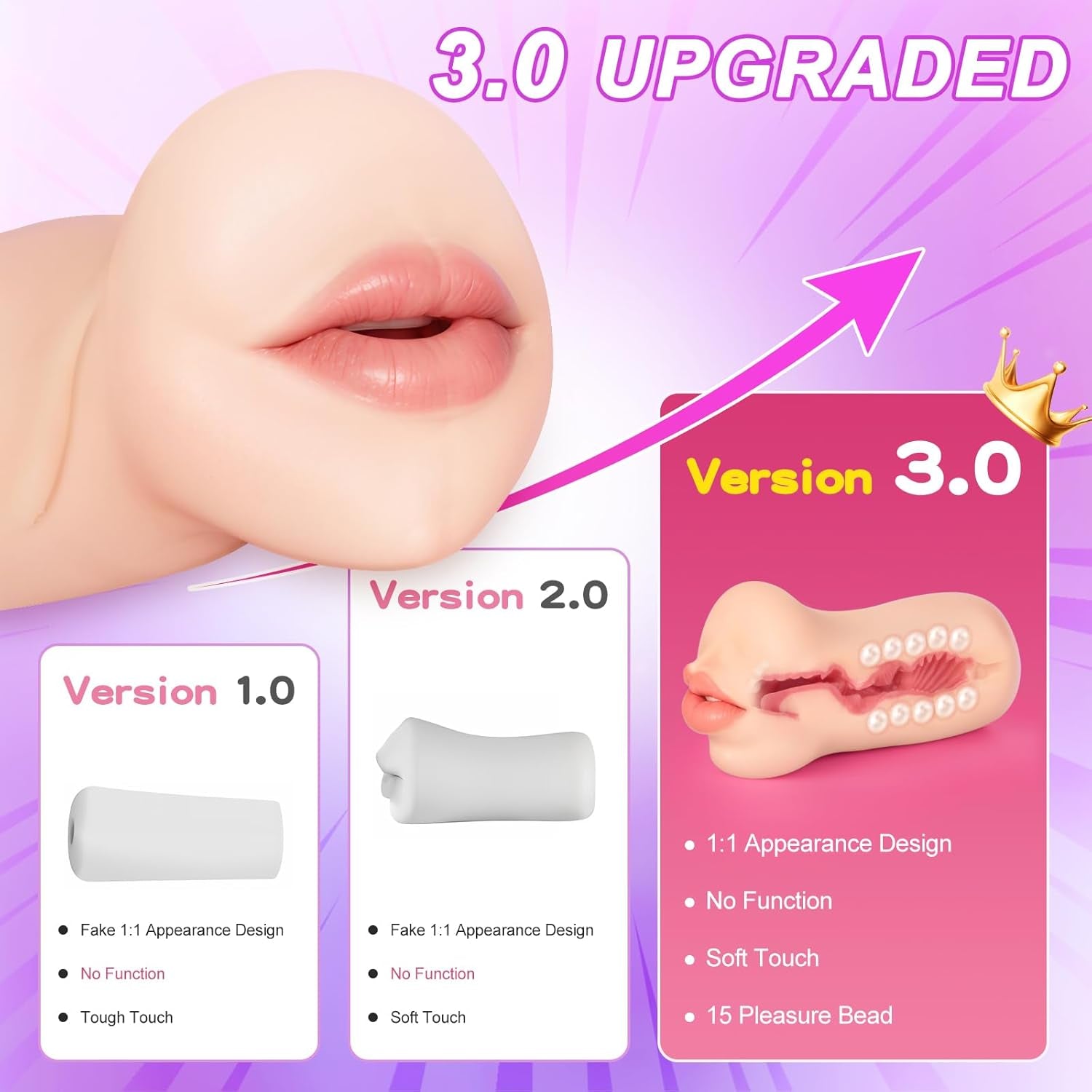 BeadKiss Realistic Oral Male Stroker