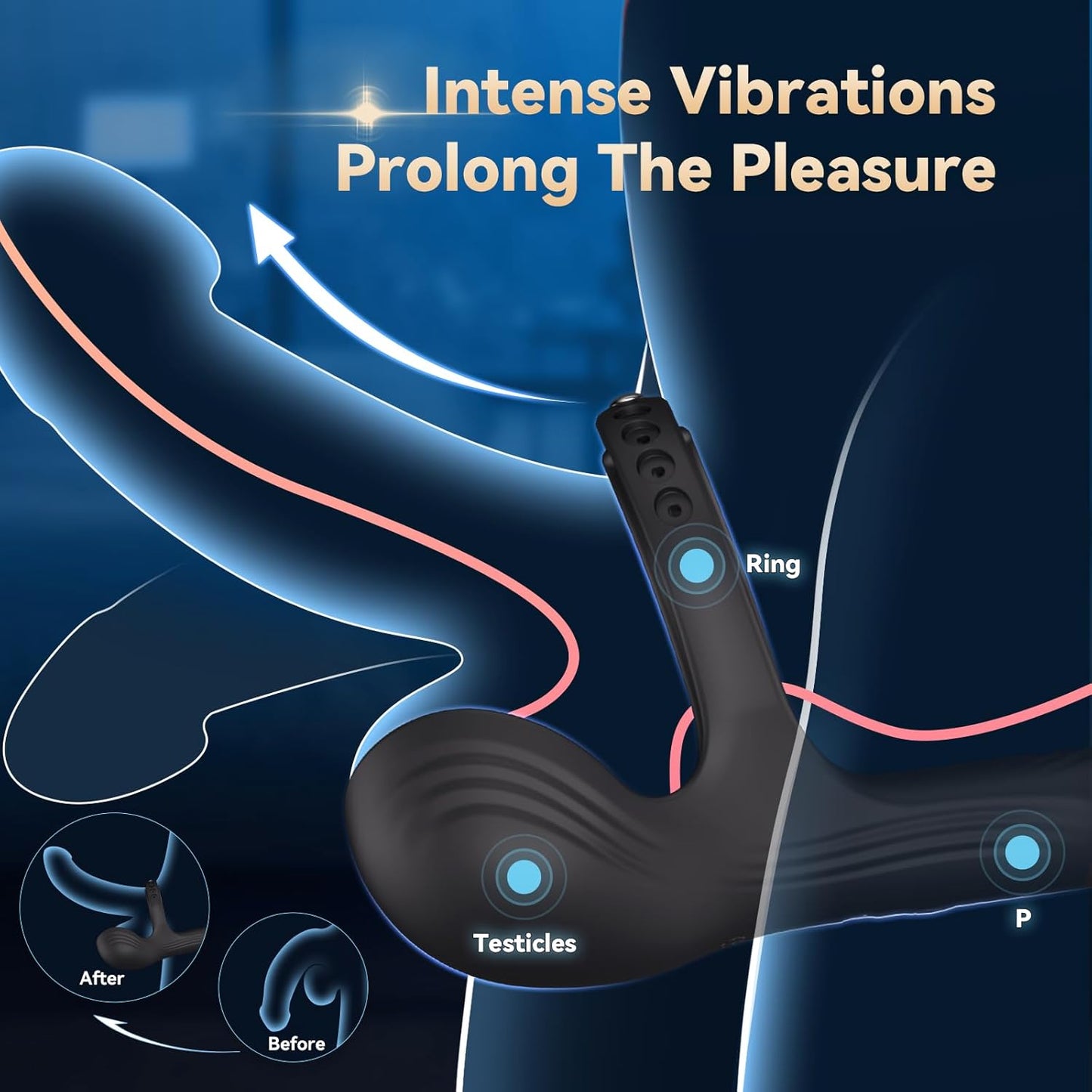 QuietCommand Thrusting Prostate Massager Cock Ring