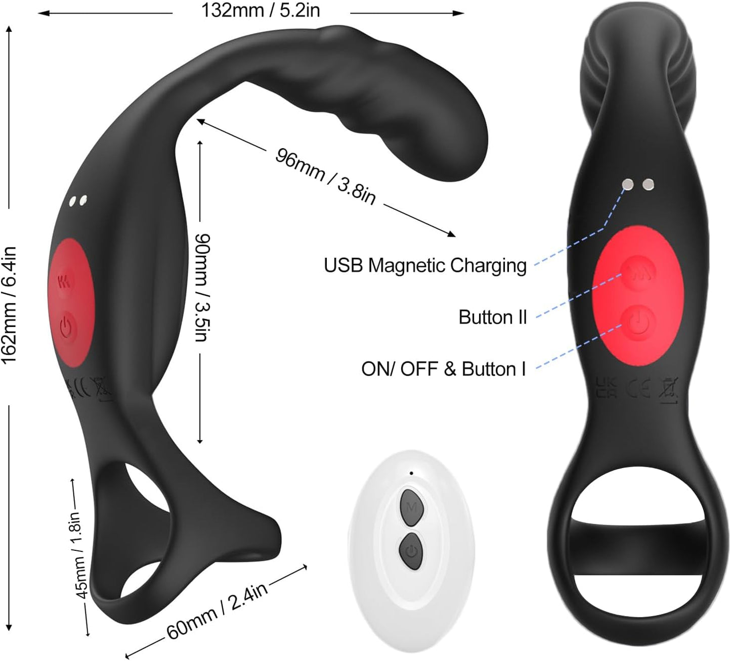 QuattroPulse 4-in-1 Prostate Massager Cock Ring