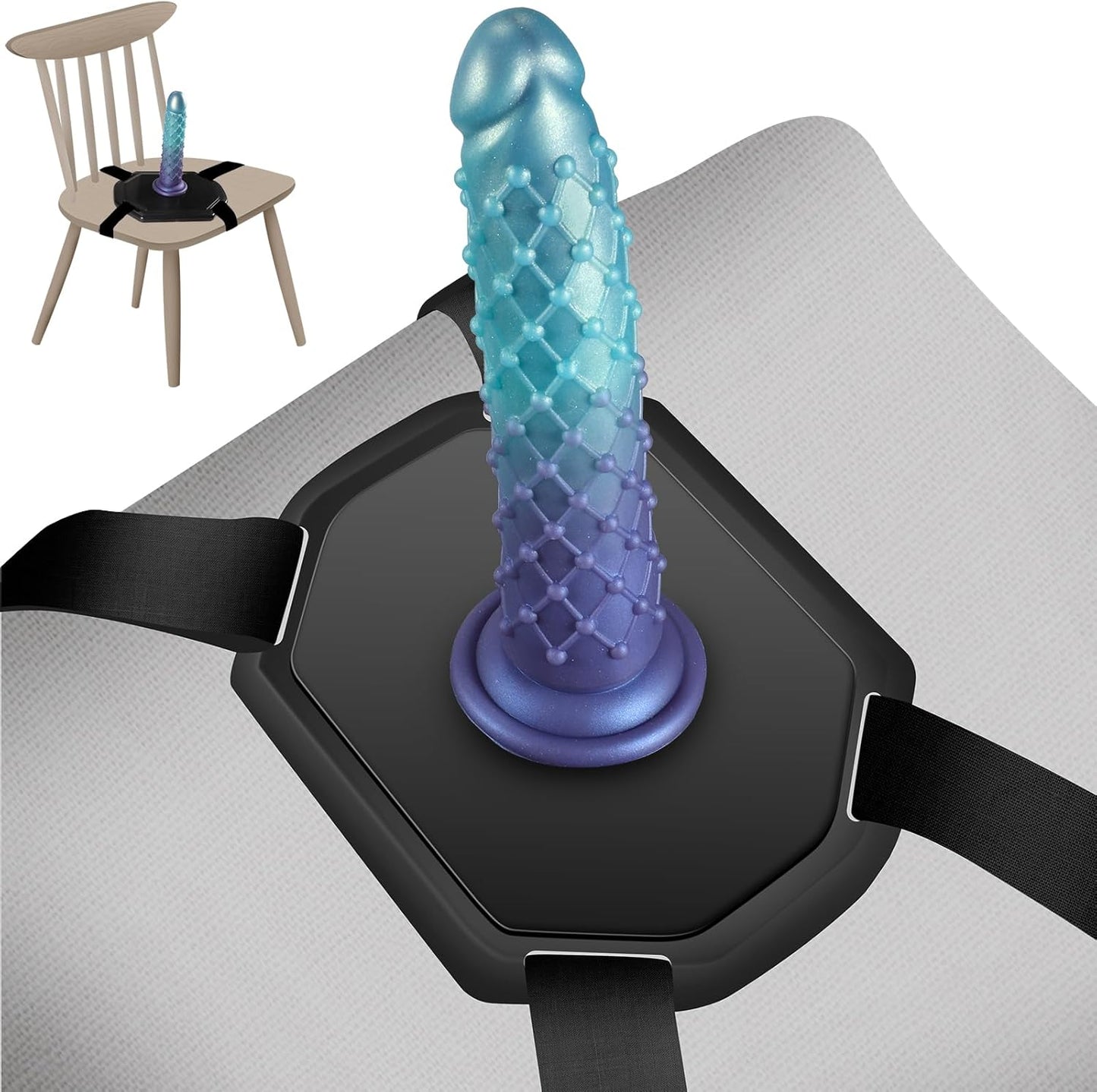 HoldFast Suction Cup Dildo Mount with 7.8" Silicone Dildo