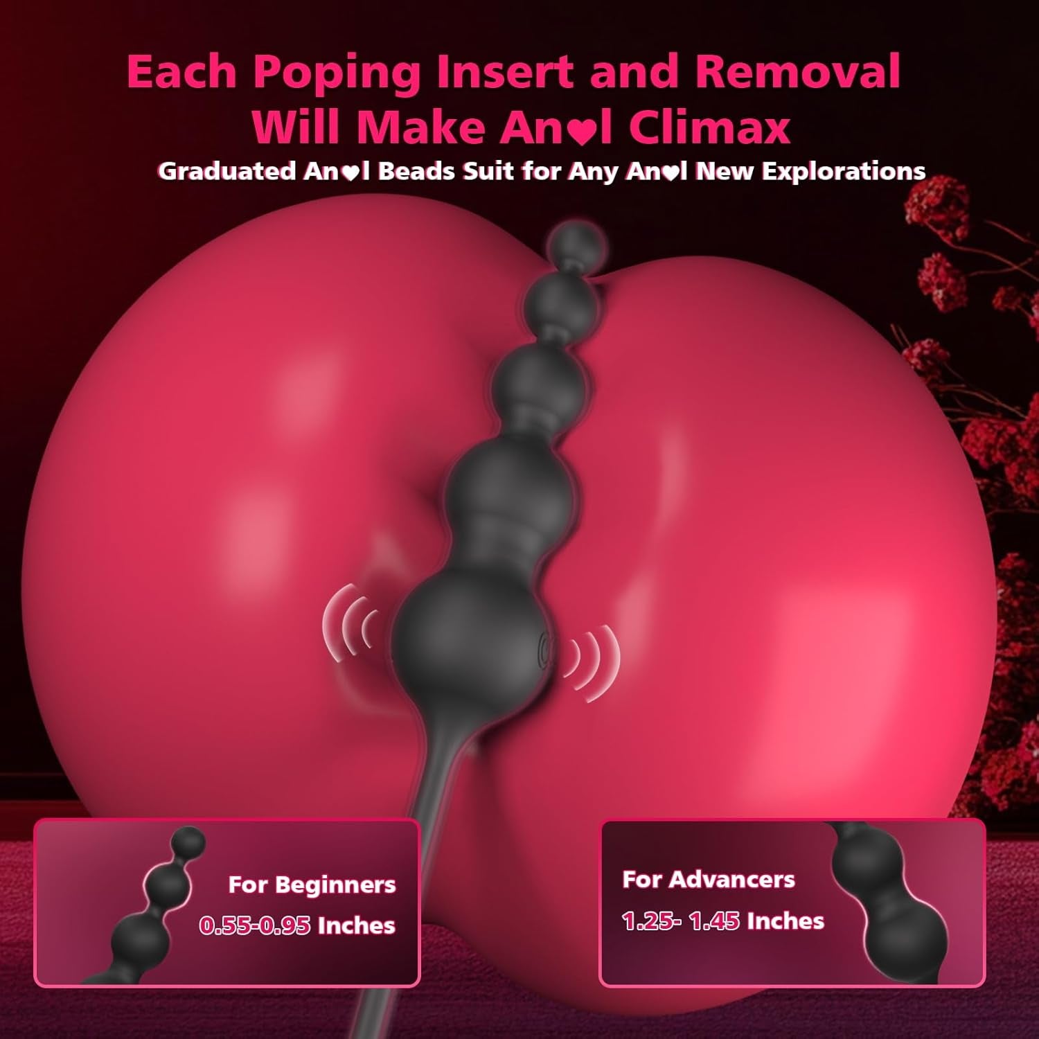 CascadeBeads Double Cock Ring Prostate Massager
