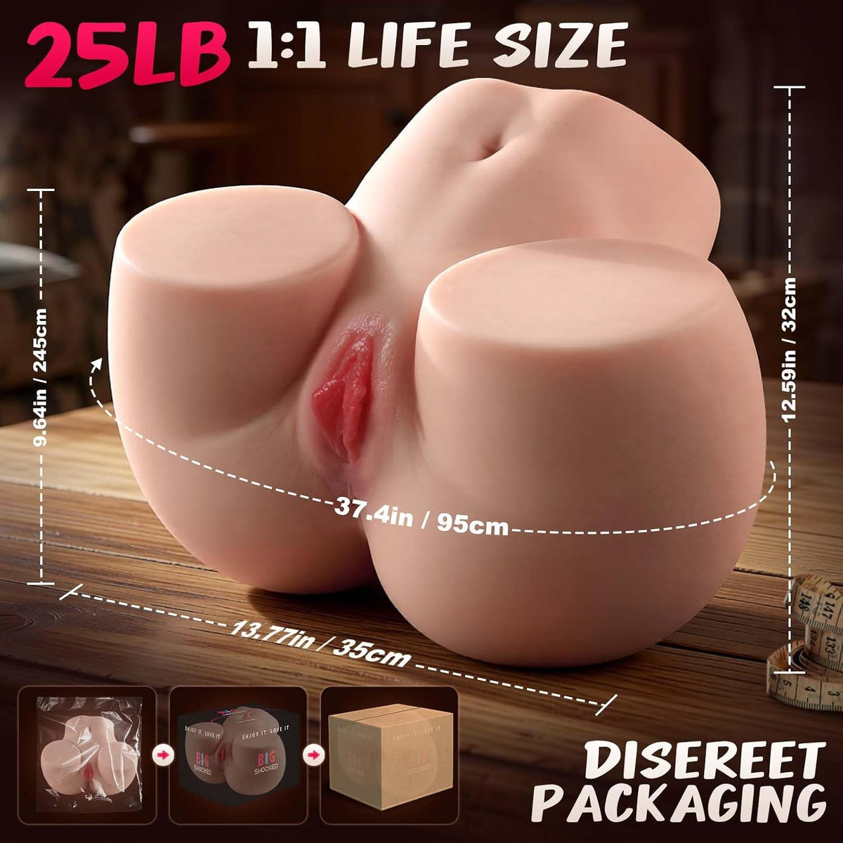 CurveCrush Life-Size 25 lb BBW Big Butt Sex Doll