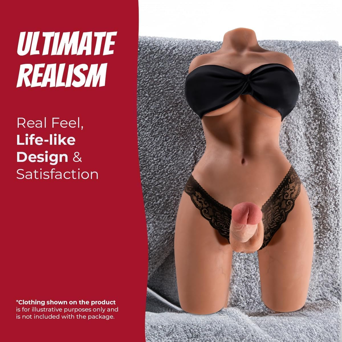 LenaArch 4-in-1 Trans Torso Sex Doll | 7" Bendable Dildo