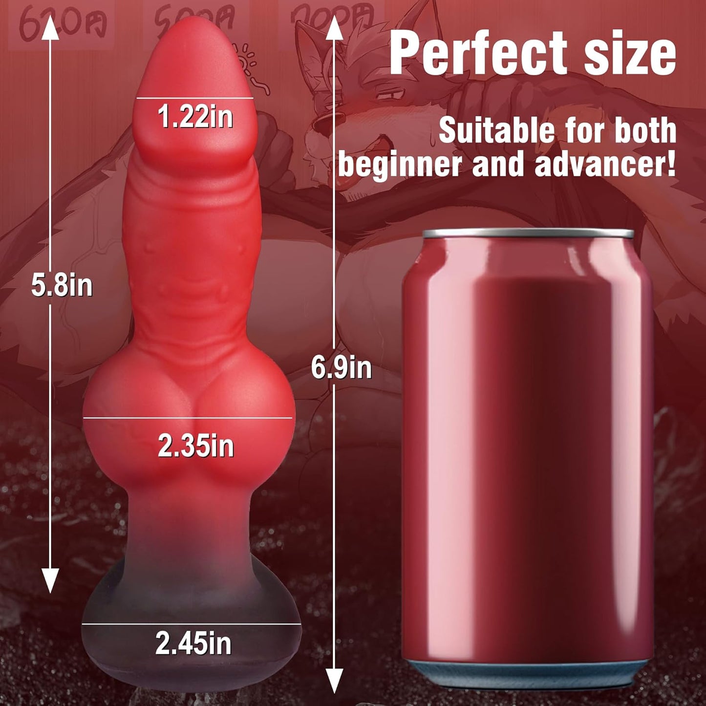 PrimalKnot 6.7" Knotted Fantasy Dildo Butt Plug