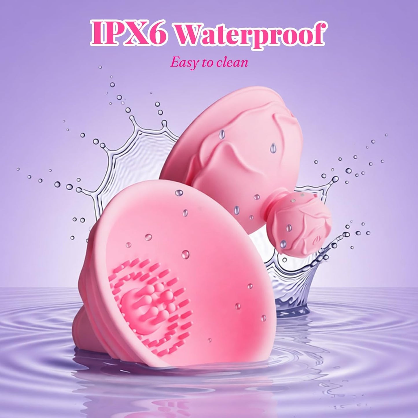 BloomContact 6-in-1 Rose Nipple Sucker Vibrator – 10 Modes