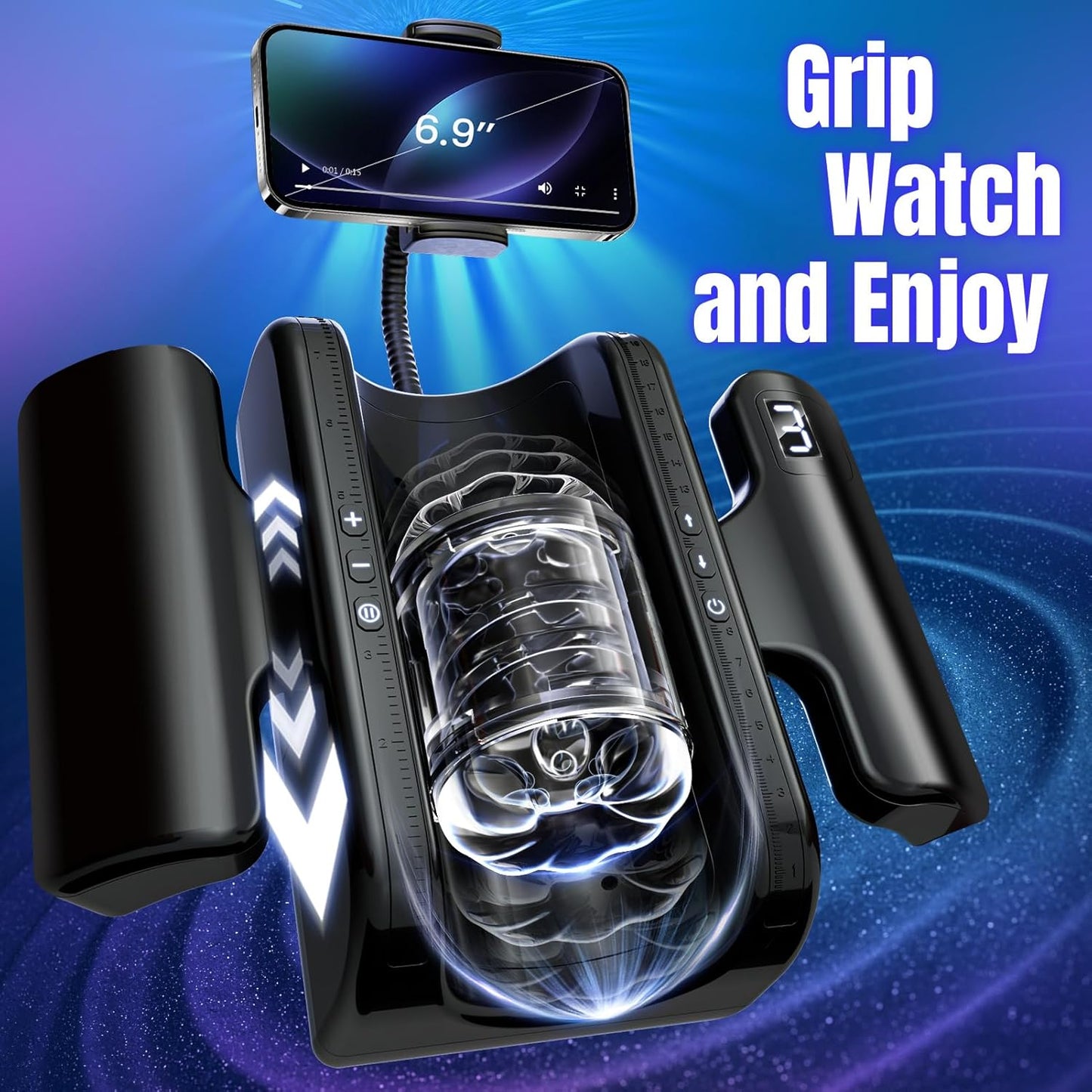 StrokeVault Automatic Male Stroker with Phone Stand