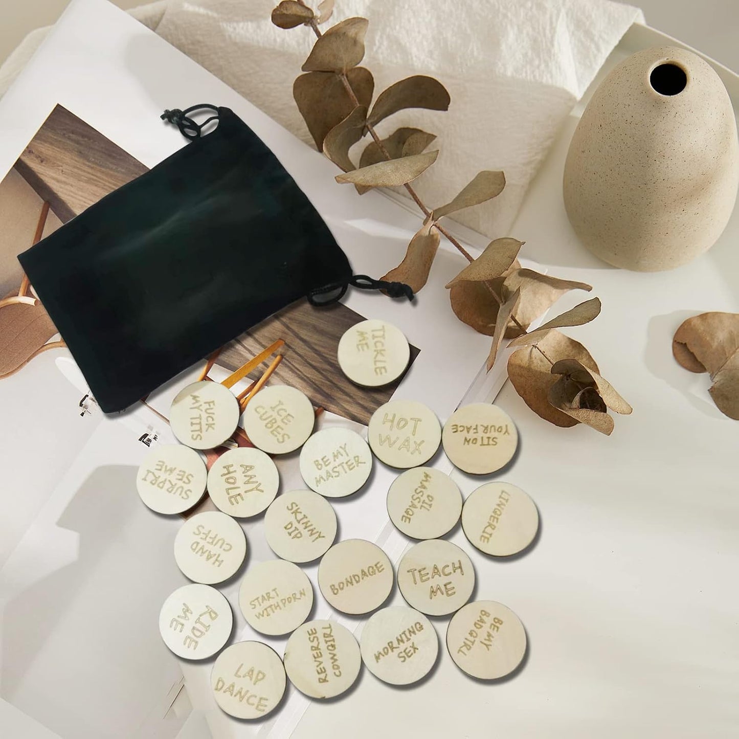 Wooden Date Night Spicy Tokens