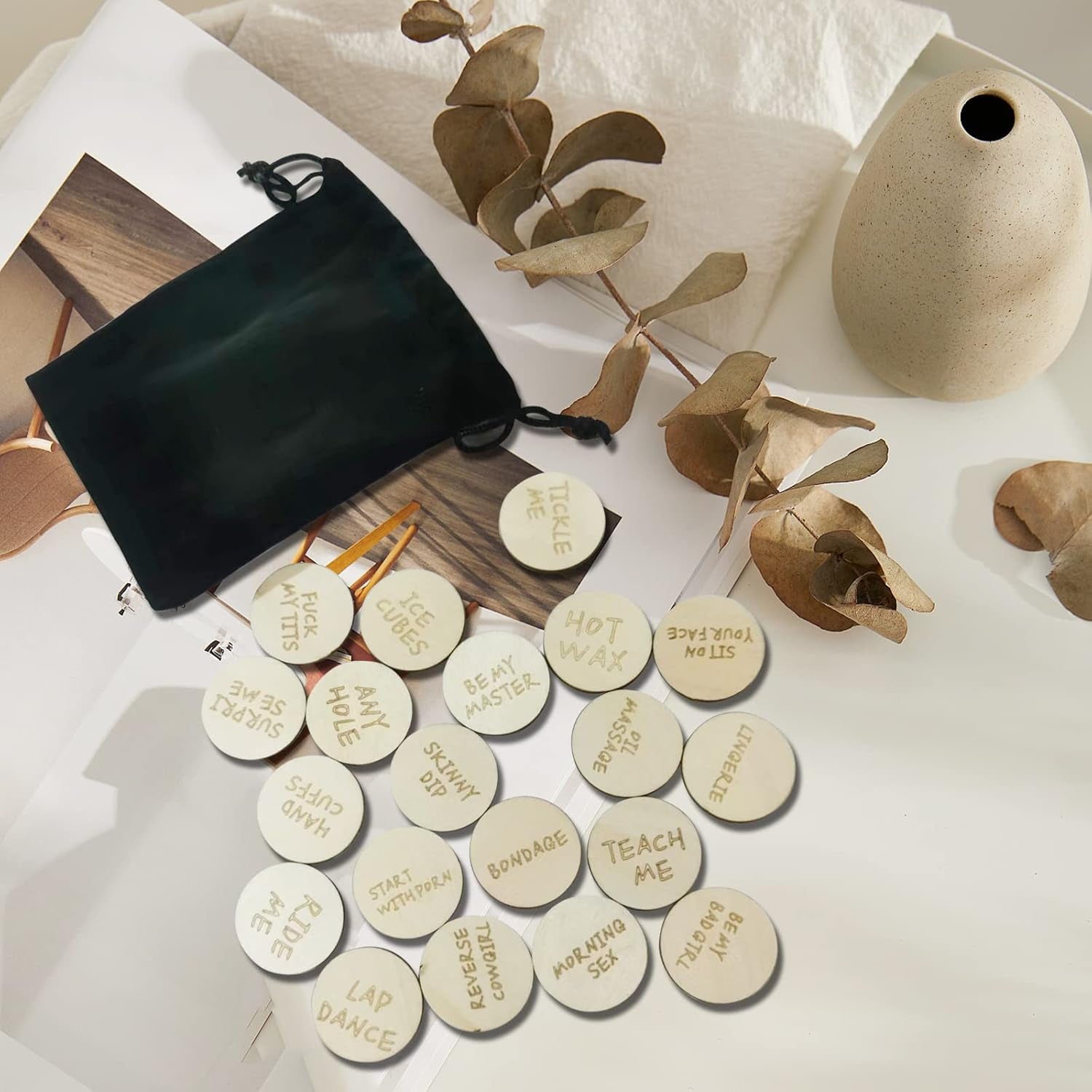 Wooden Date Night Spicy Tokens