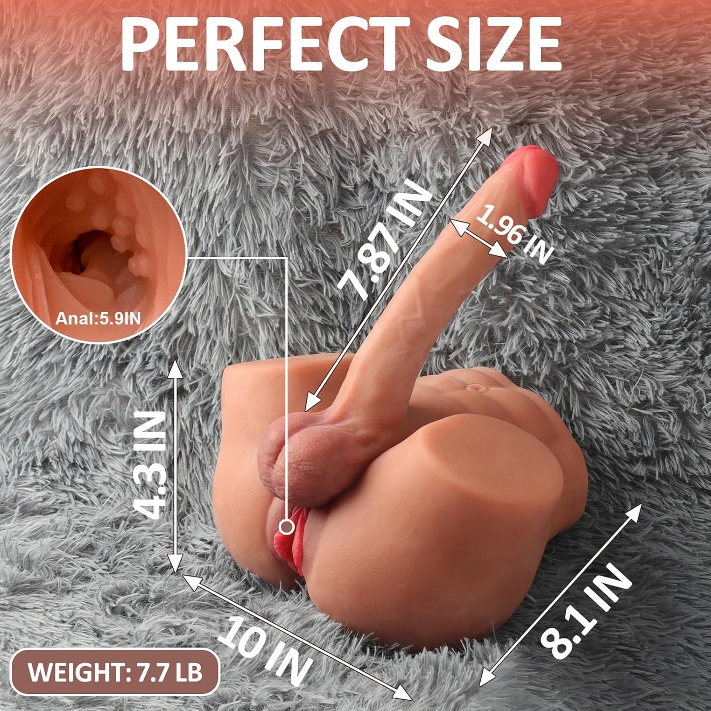 JadeVixen  3-in-1 Trans Torso Sex Doll | 7.8" Dildo