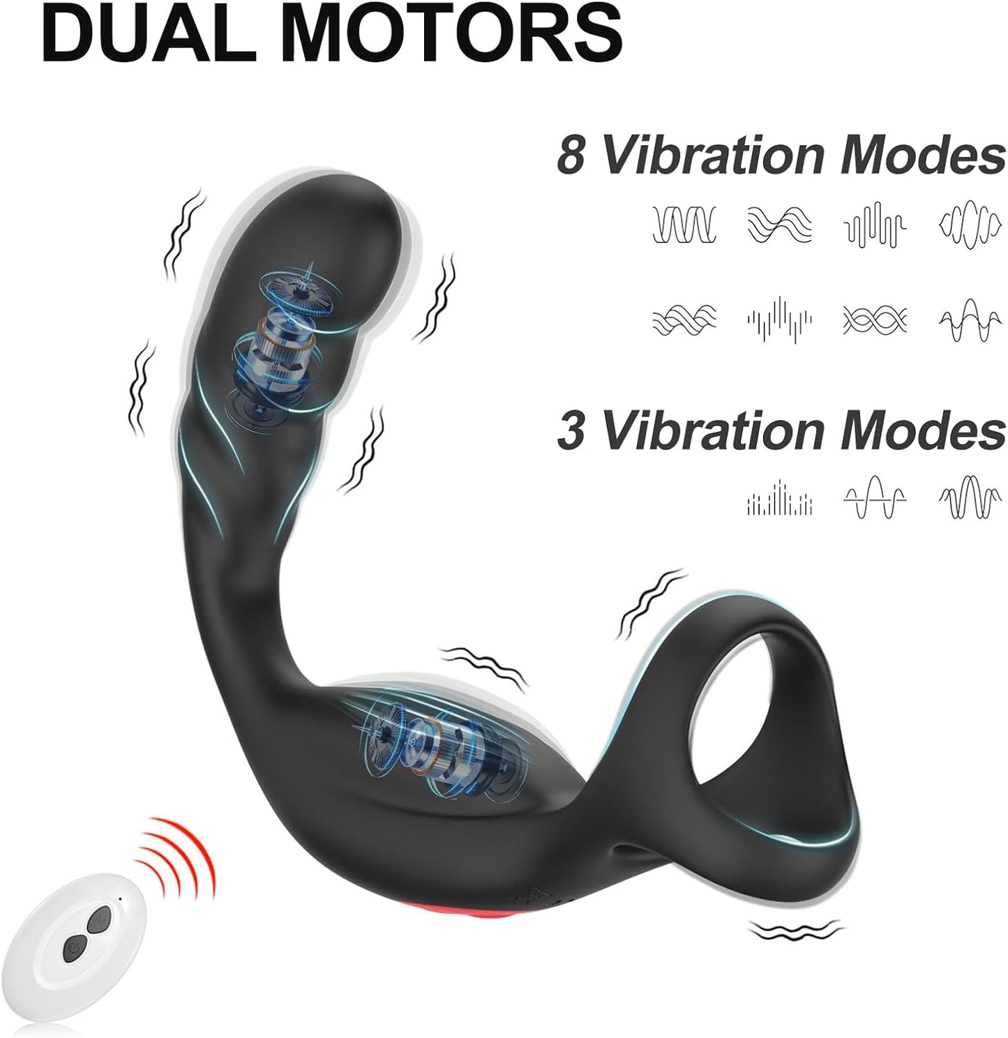 QuattroPulse 4-in-1 Prostate Massager Cock Ring
