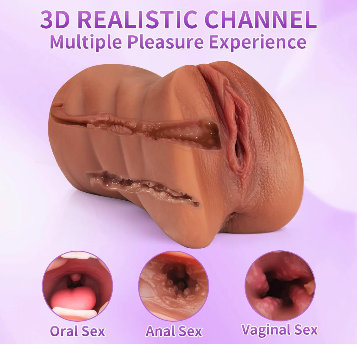 PulseLure 3-in-1 Male Stroker Pocket Pussy with Mouth