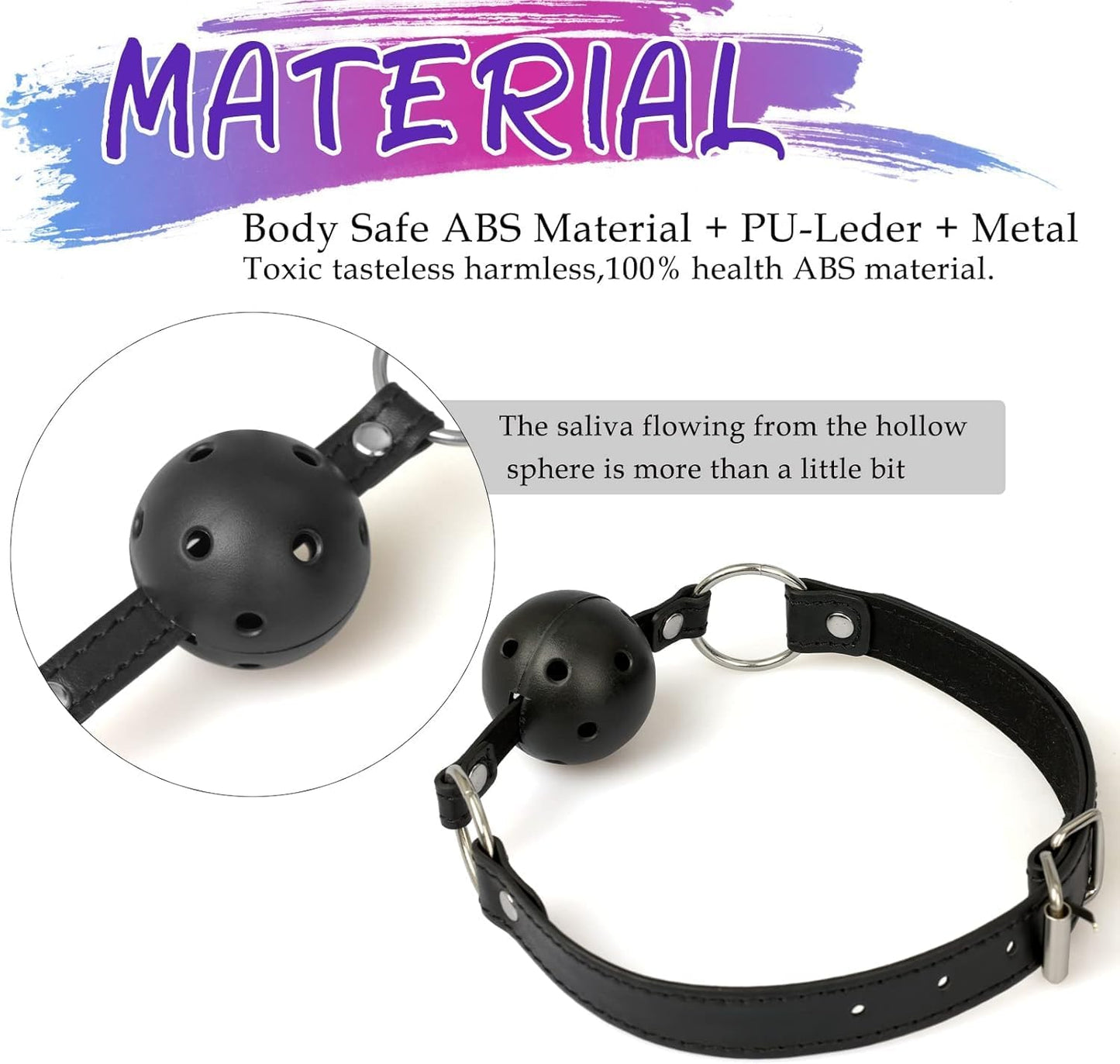 FullSurrender BDSM Bondage Set – Ball Gag, Nipple Clamps & Plug