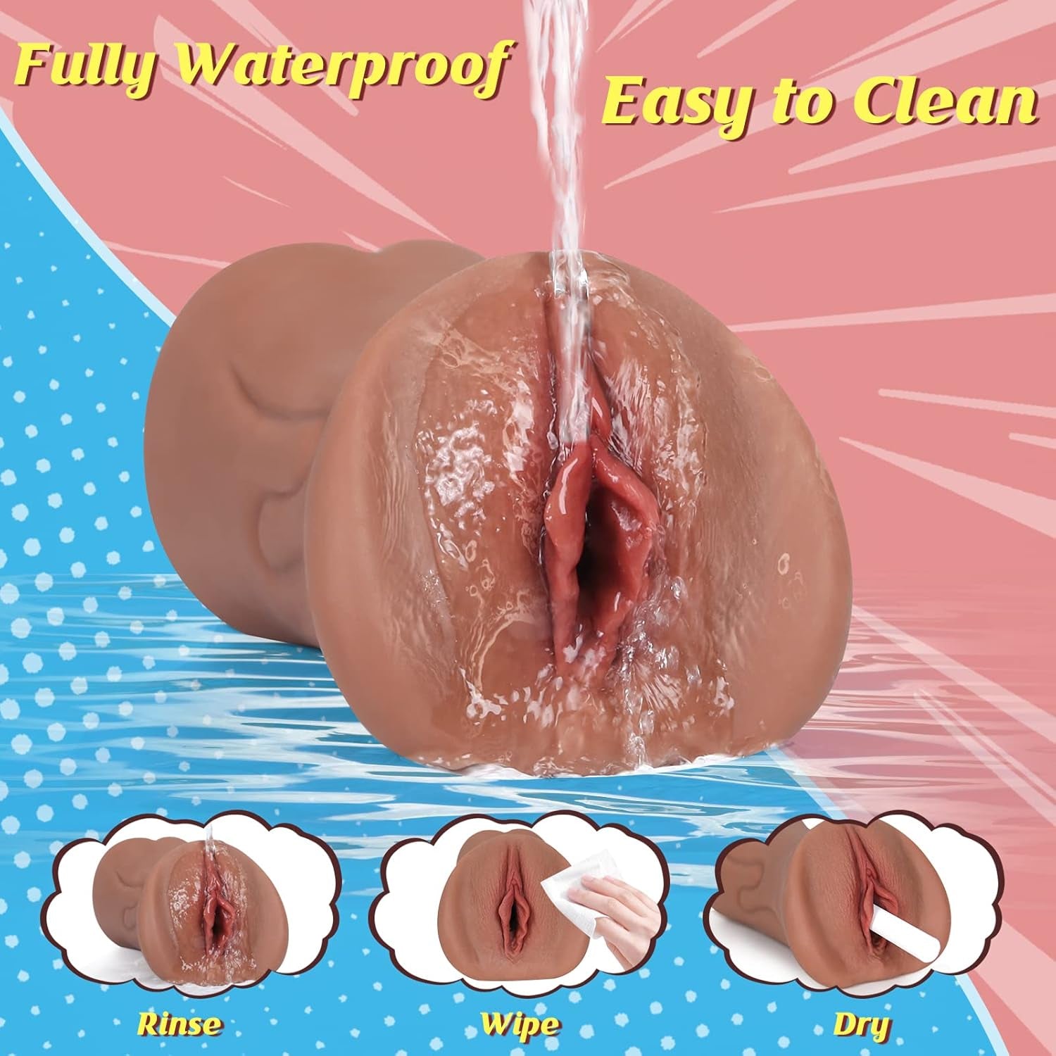 PlushRidge Dual-Ended Pocket Pussy Stroker