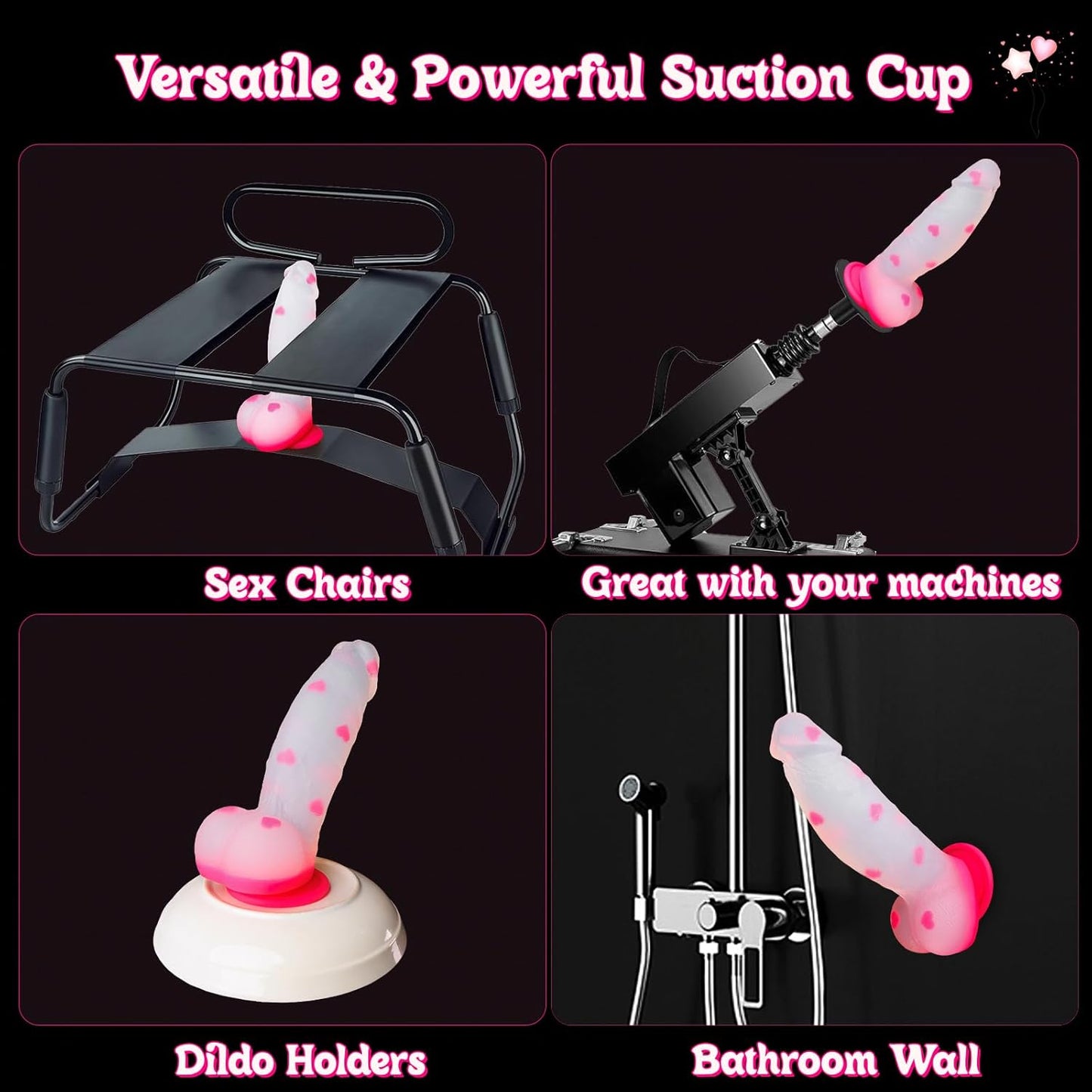HeartThrob 8" Thick Clear Fantasy Heart Dildo