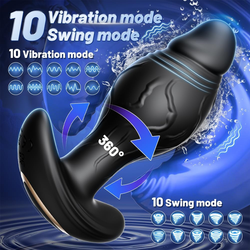 OrbitLush AI Sync Rotating Prostate Vibrator Butt Plug
