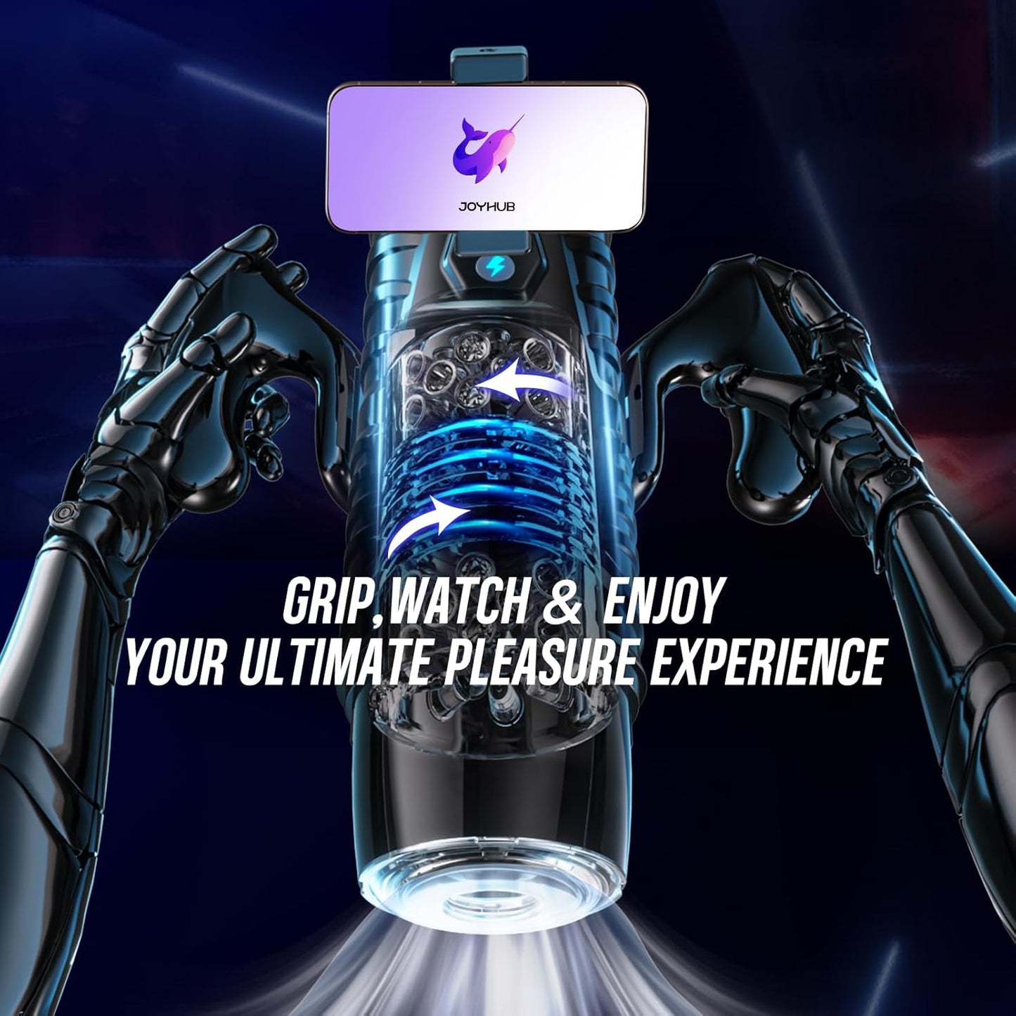 CommandDrive AI App Male Stroker with Suction Base