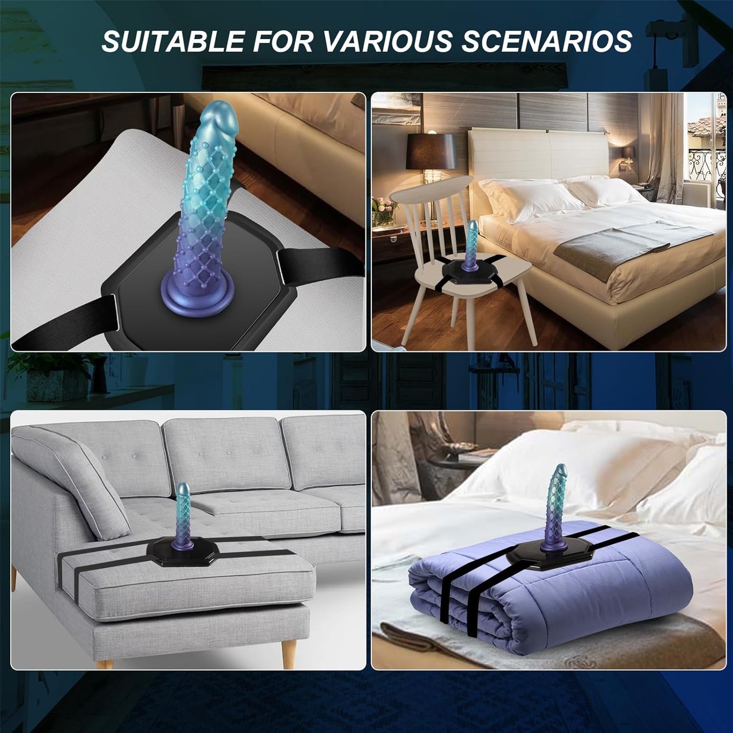 HoldFast Suction Cup Dildo Mount with 7.8" Silicone Dildo