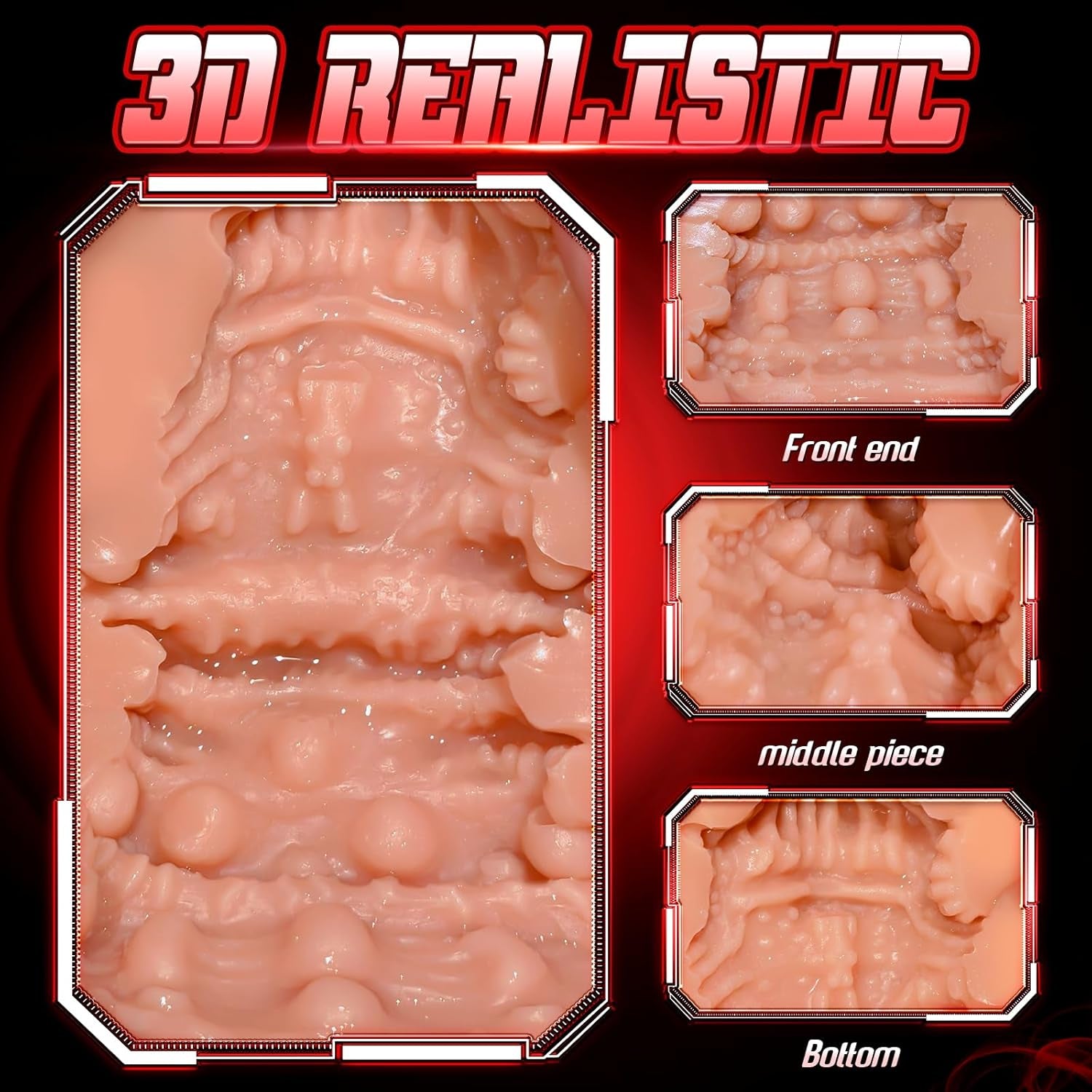 PulseVault Vibrating Male Stroker Fleshlight with 12 Modes