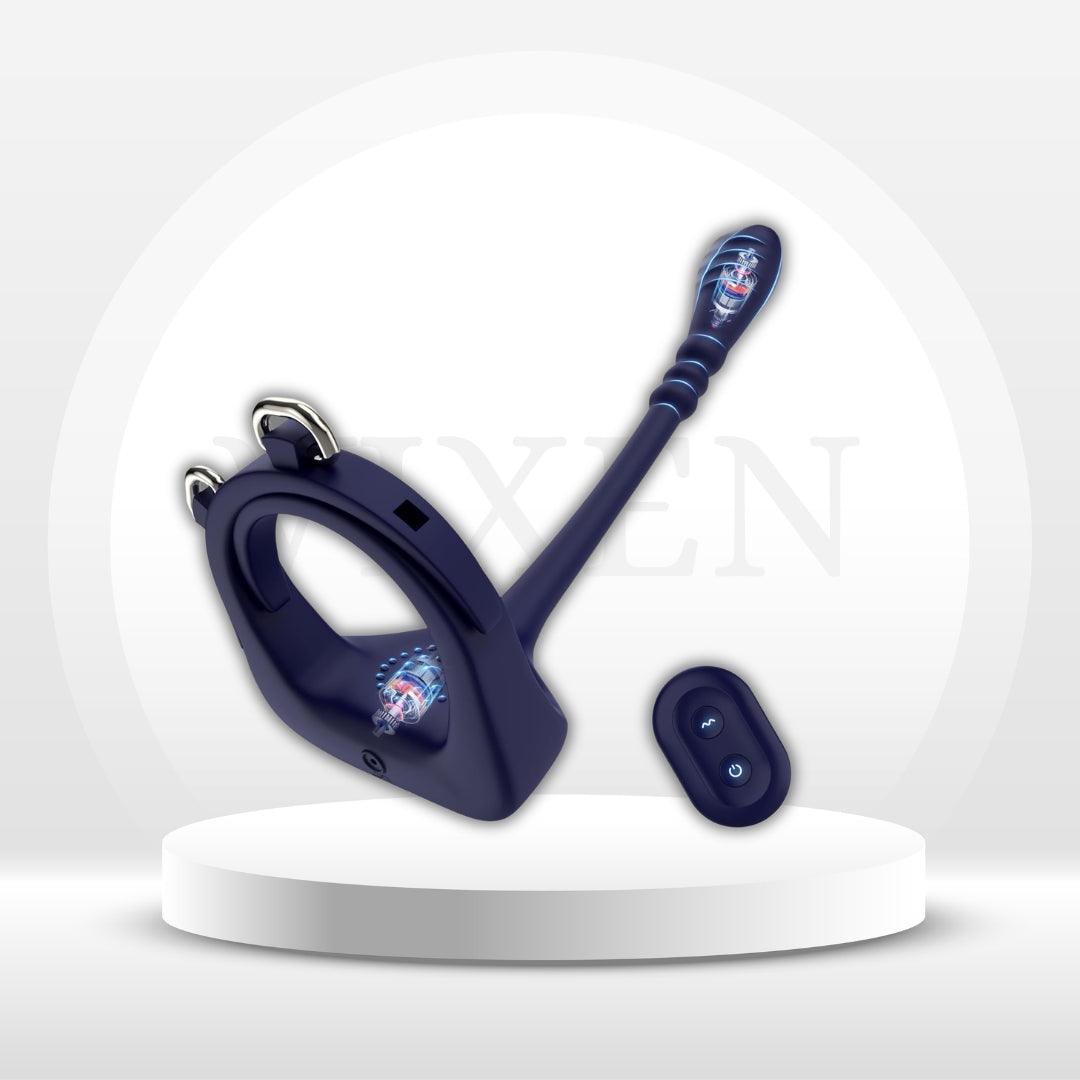 BuckleDown Adjustable Cock Ring Prostate Massager 10 Modes