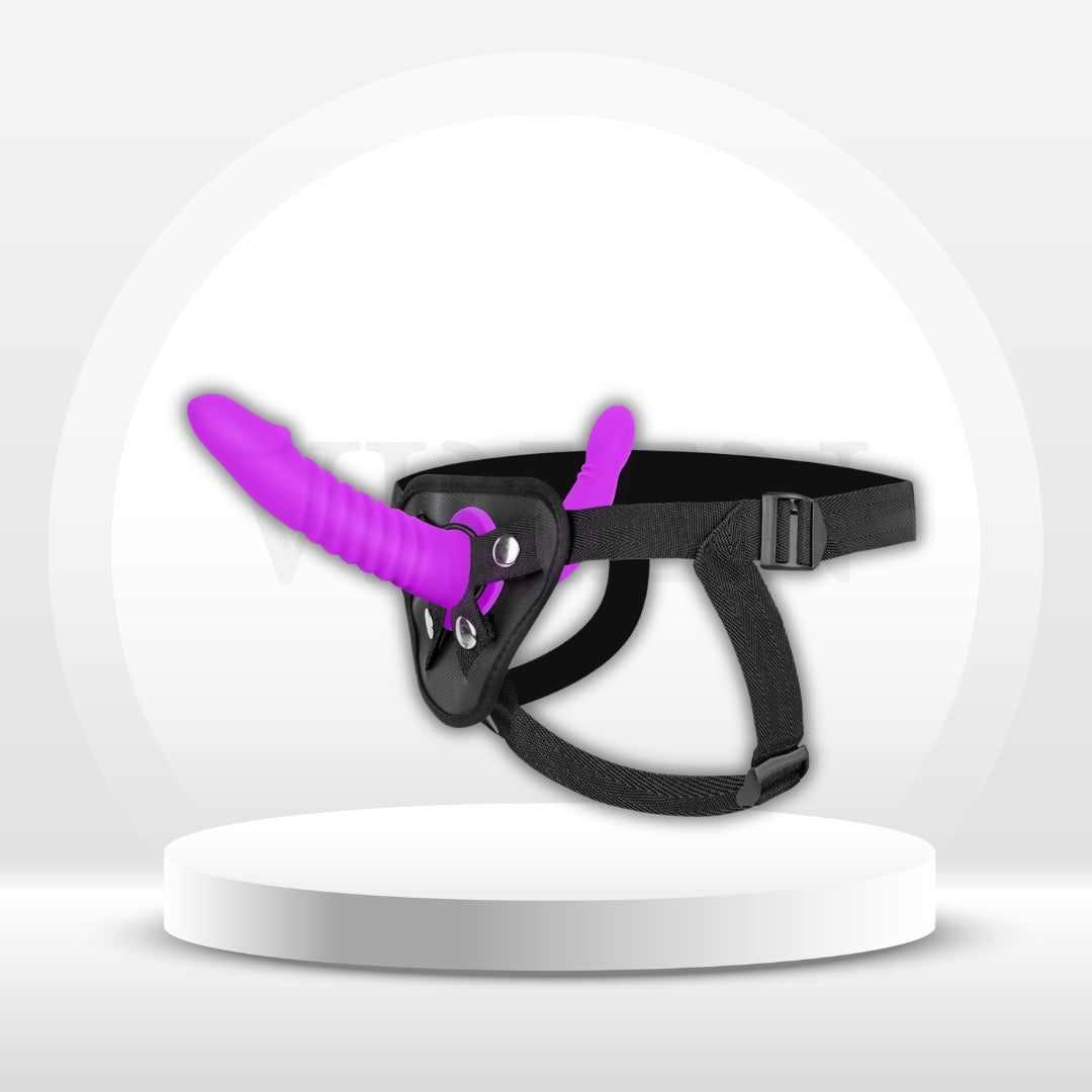 DuetteViolet Double-Ended Strap-On Dildo Adjustable Harness