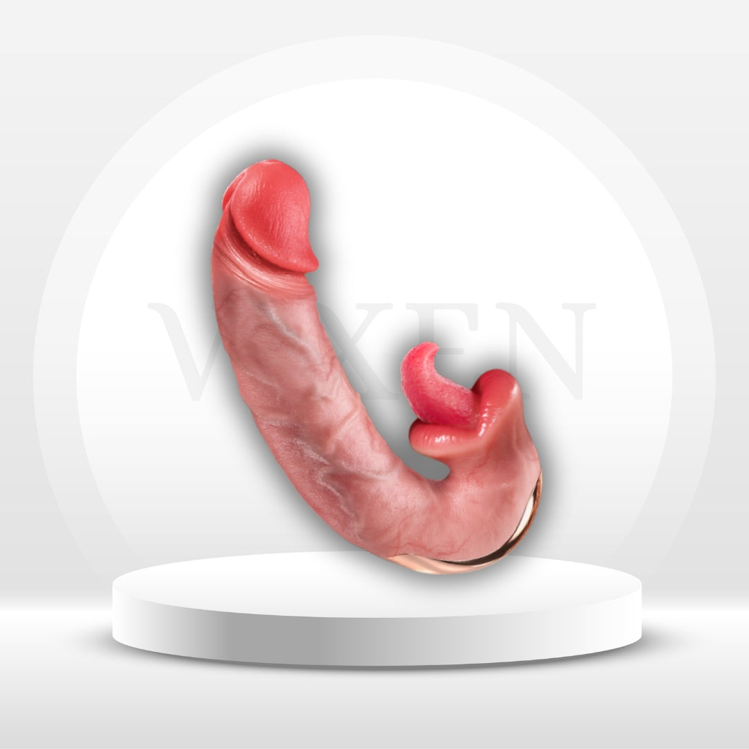 LickSync Thrusting AI Sync Licking Dildo Vibrator