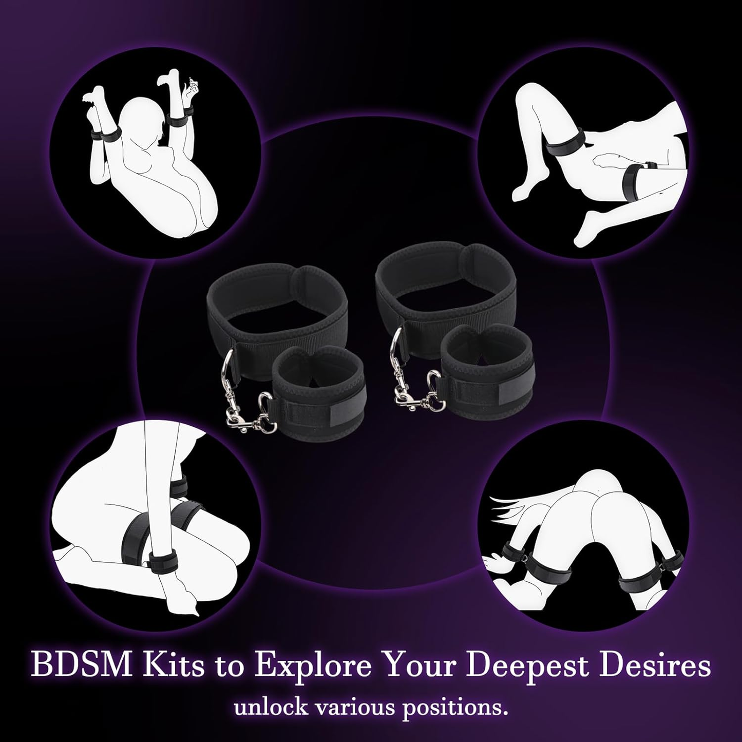 HeartBound Dildo Mount Sex Pillow with Bondage Cuffs – Holds 300 lbs