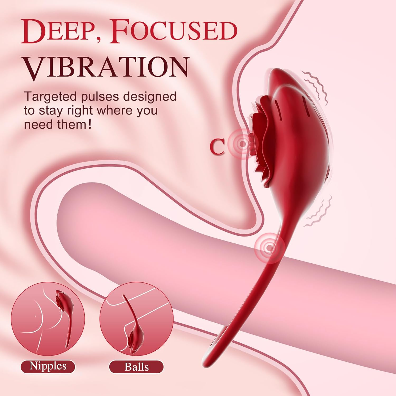 RoseSurrender App-Controlled Couples Vibrator & Bondage Restraint Set