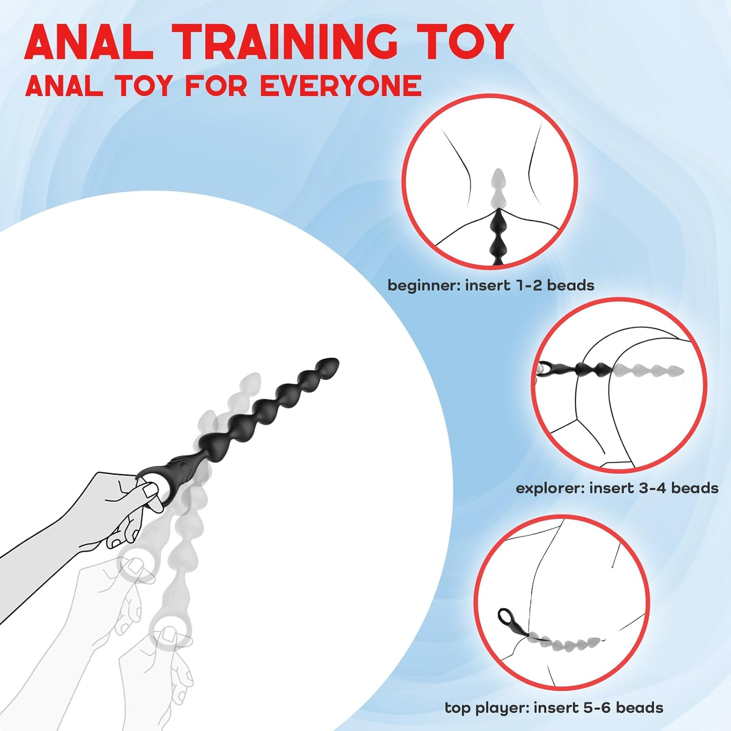 SerpentineBead 14.4" Vibrating Anal Beads – 3 Motors, 10 Modes