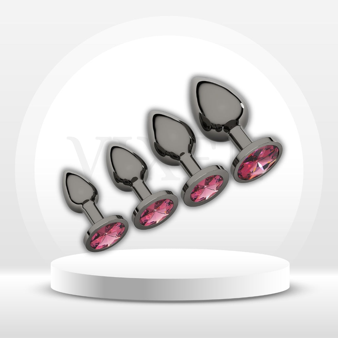 CrownJewel  Butt Plug Set | 4-Piece Metal, Beginner to Expert