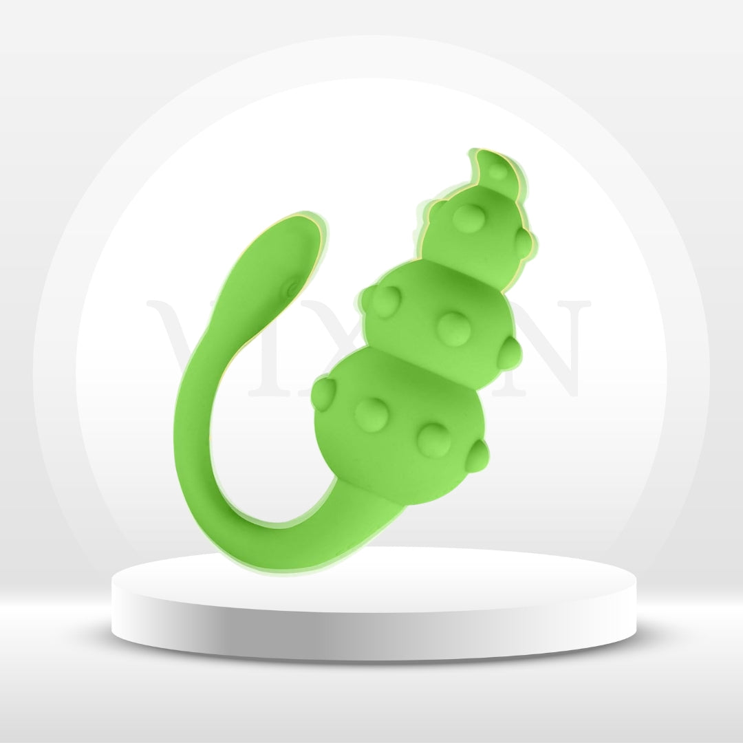 EmeraldPulse Beaded Anal Plug Vibrator