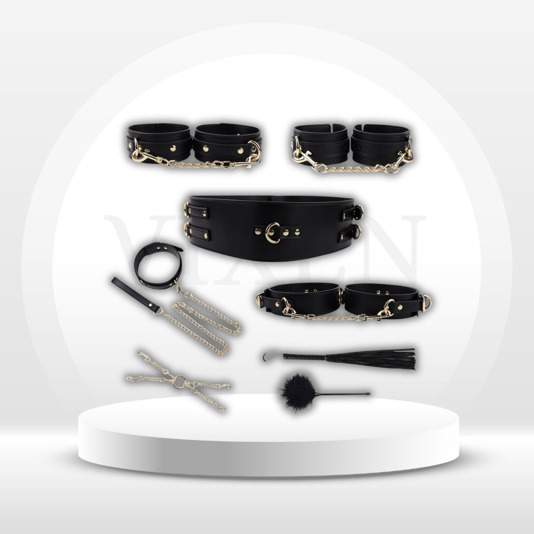 WildFantasy 8-Pc Adjustable BDSM Restraint Kit