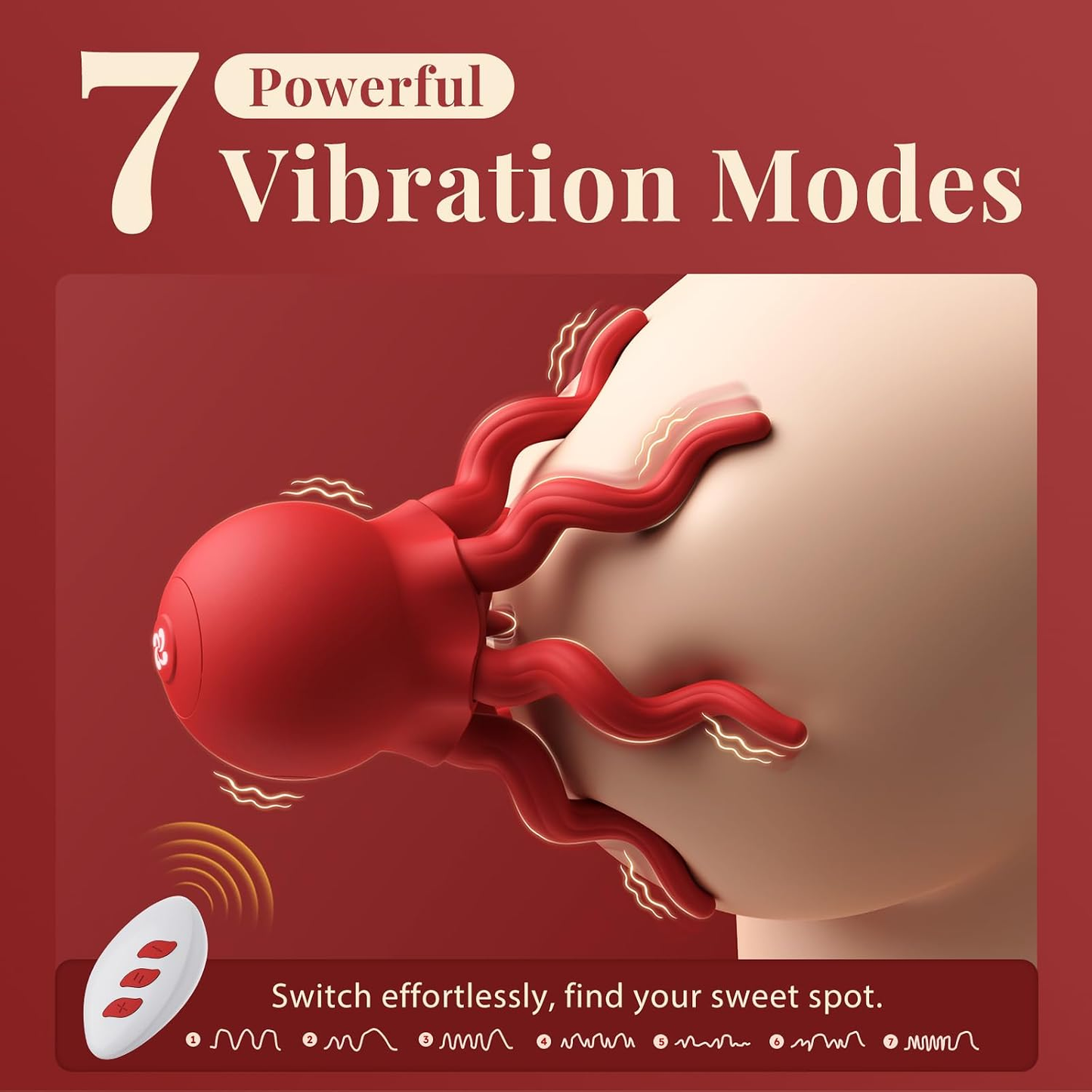 VelvetCoil Octopus Wearable Nipple Vibrators – Remote, 7 Modes