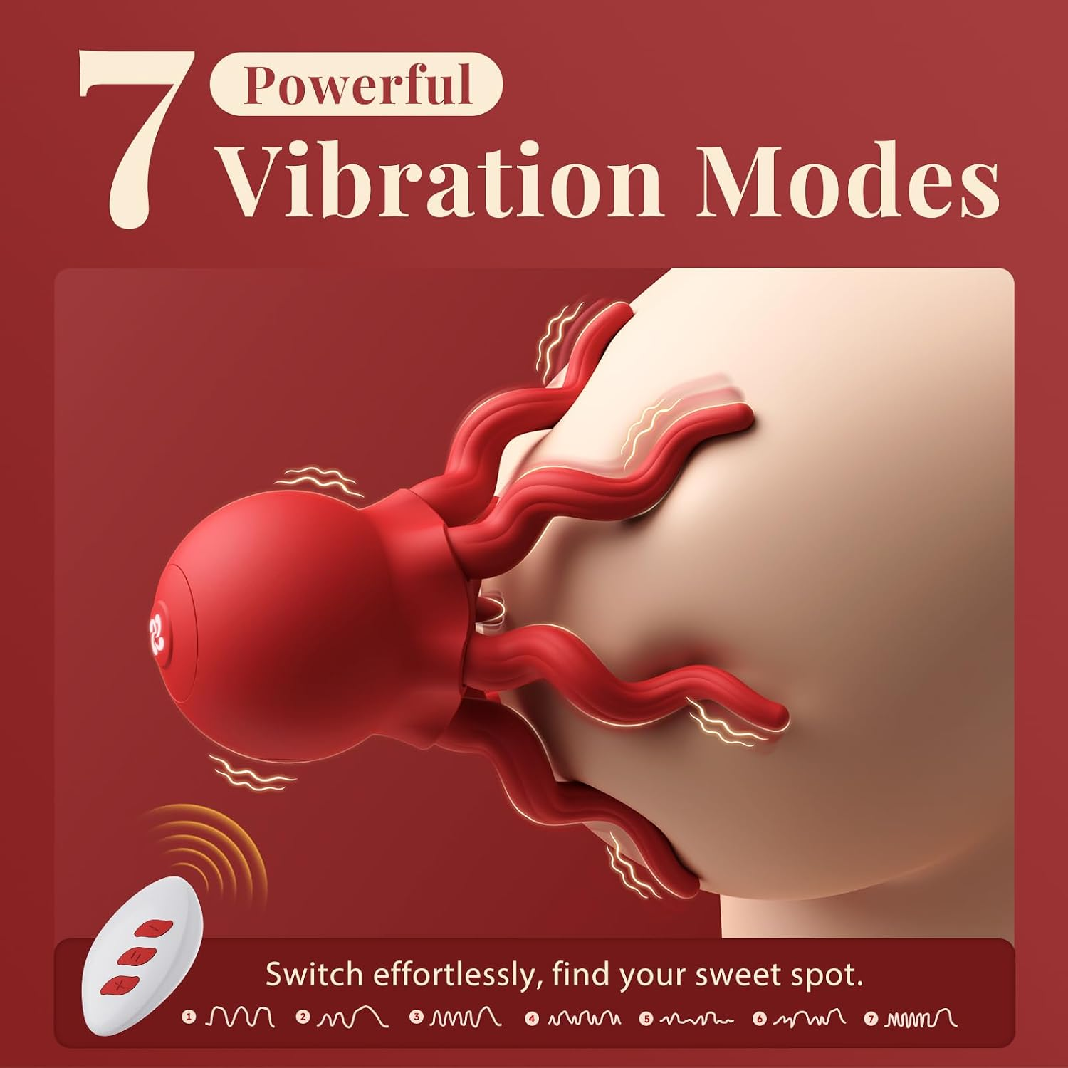 VelvetCoil Octopus Wearable Nipple Vibrators – Remote, 7 Modes