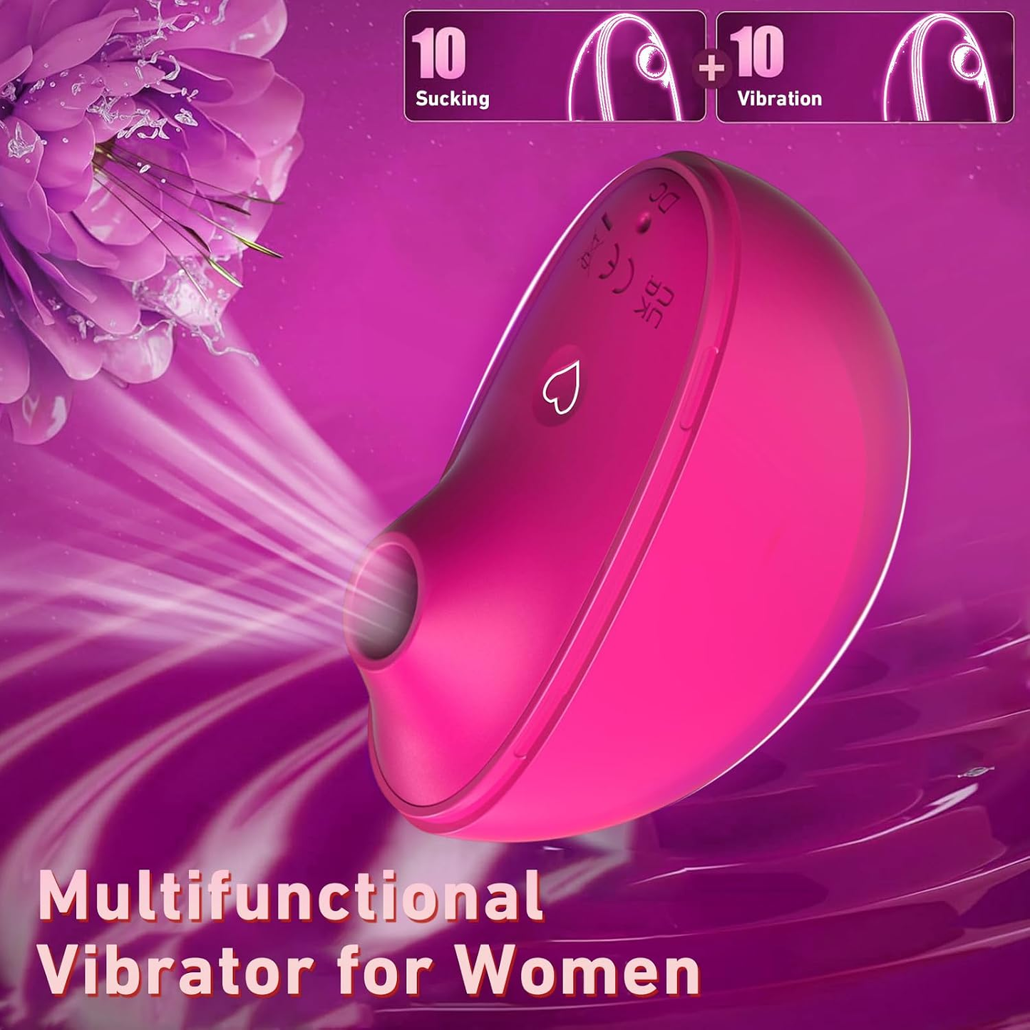 PowderPuff Clitoral Sucking Vibrator – 10 Modes, Discreet & Silent