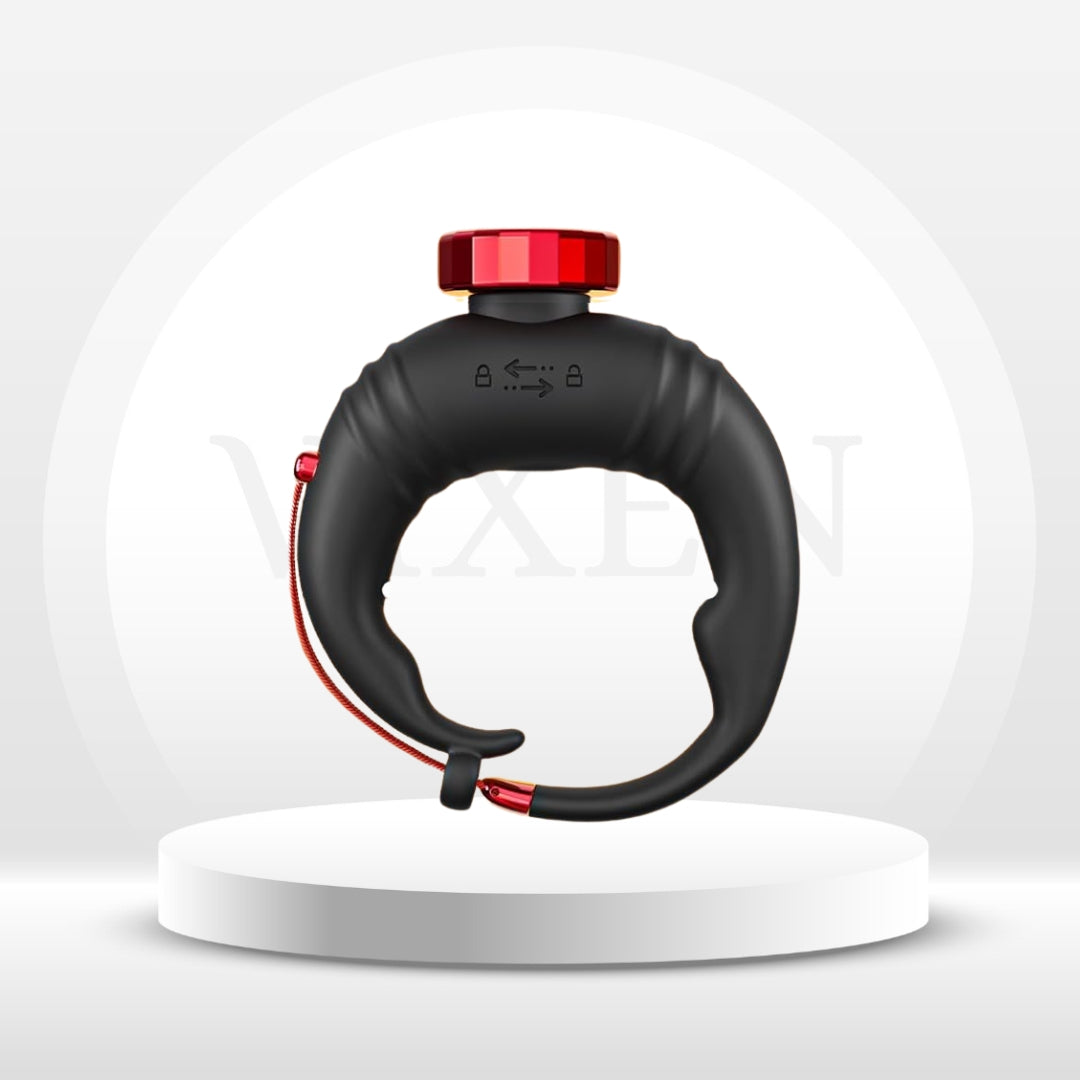 OpenBarrel Adjustable Vibrating Cock Ring – App Control, 10 Modes