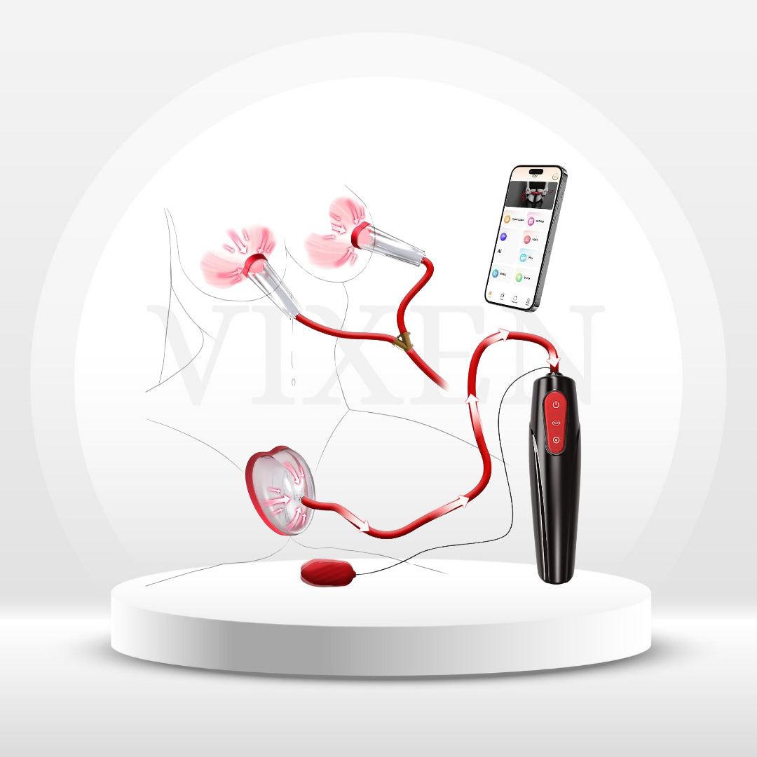 DrawDesire App-Controlled Electric Pussy Pump and Nipple Sucker