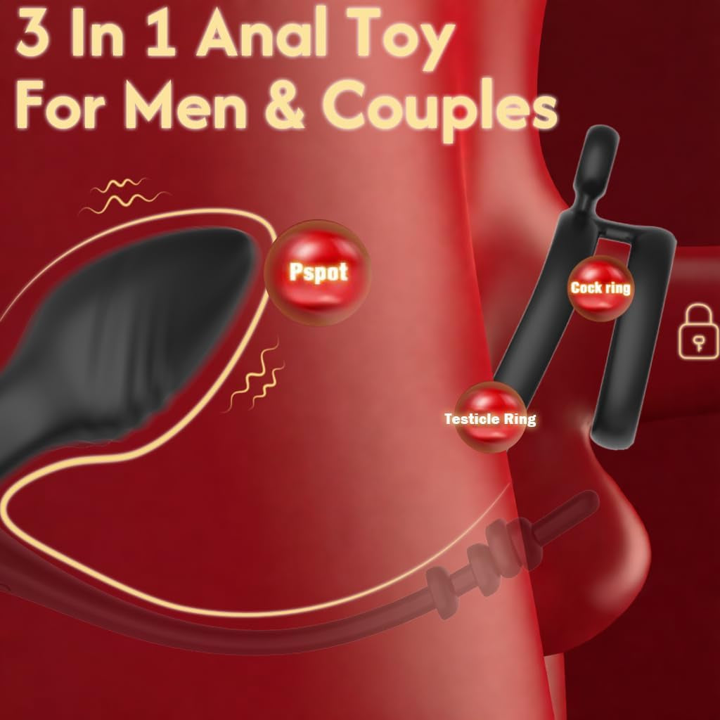 VortexKing Rotating Prostate Massager Cock Ring App + Remote | 9 Modes