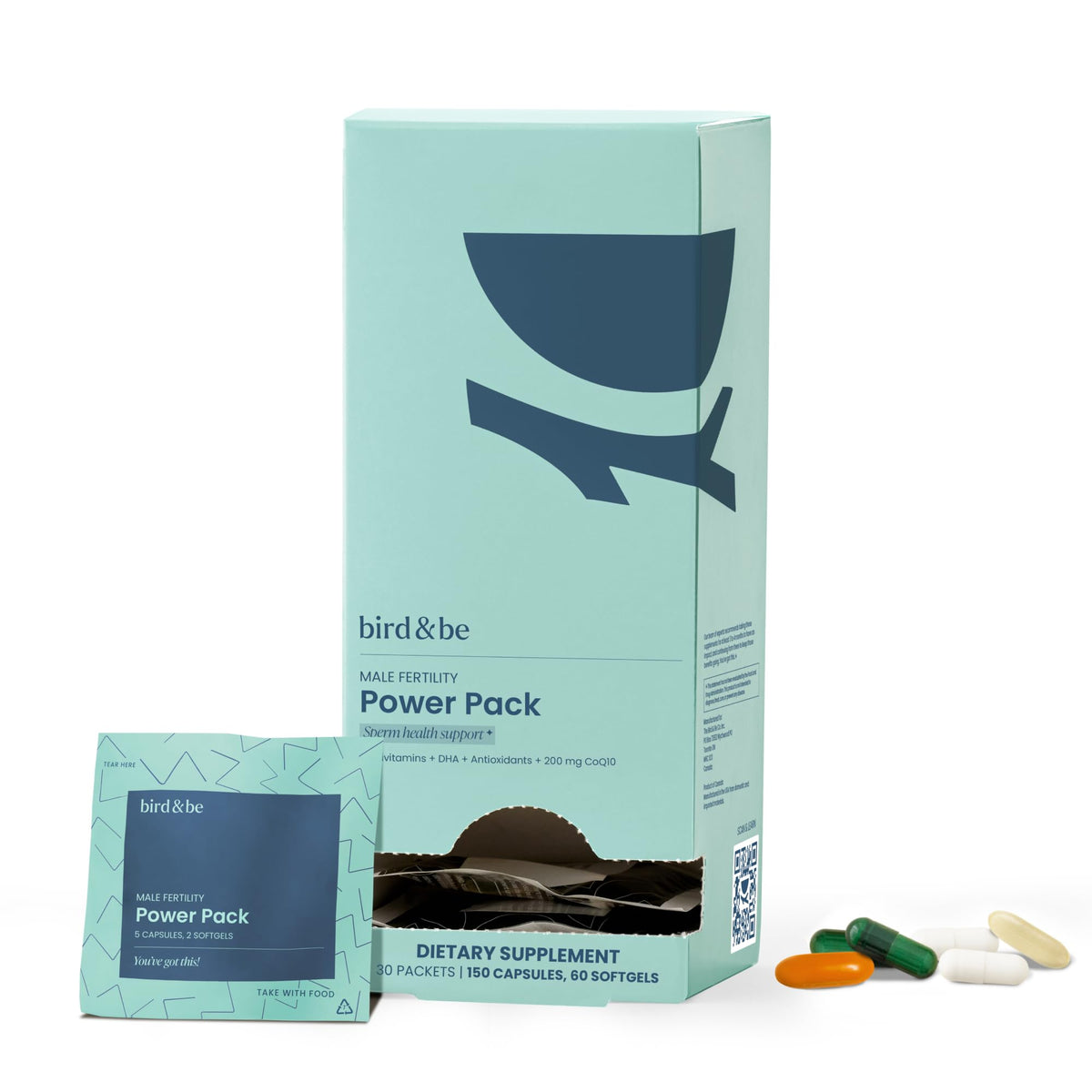 Male Fertility Supplement Daily Vitamin Packs | bird&be